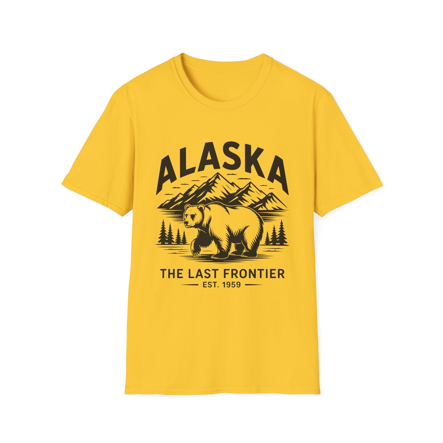 Alaska Adventure Unisex Softstyle T-Shirt, Casual Wear, Travel Shirt, Gift for Nature Lovers, Outdoor Apparel, Wildlife Enthusiast Tee