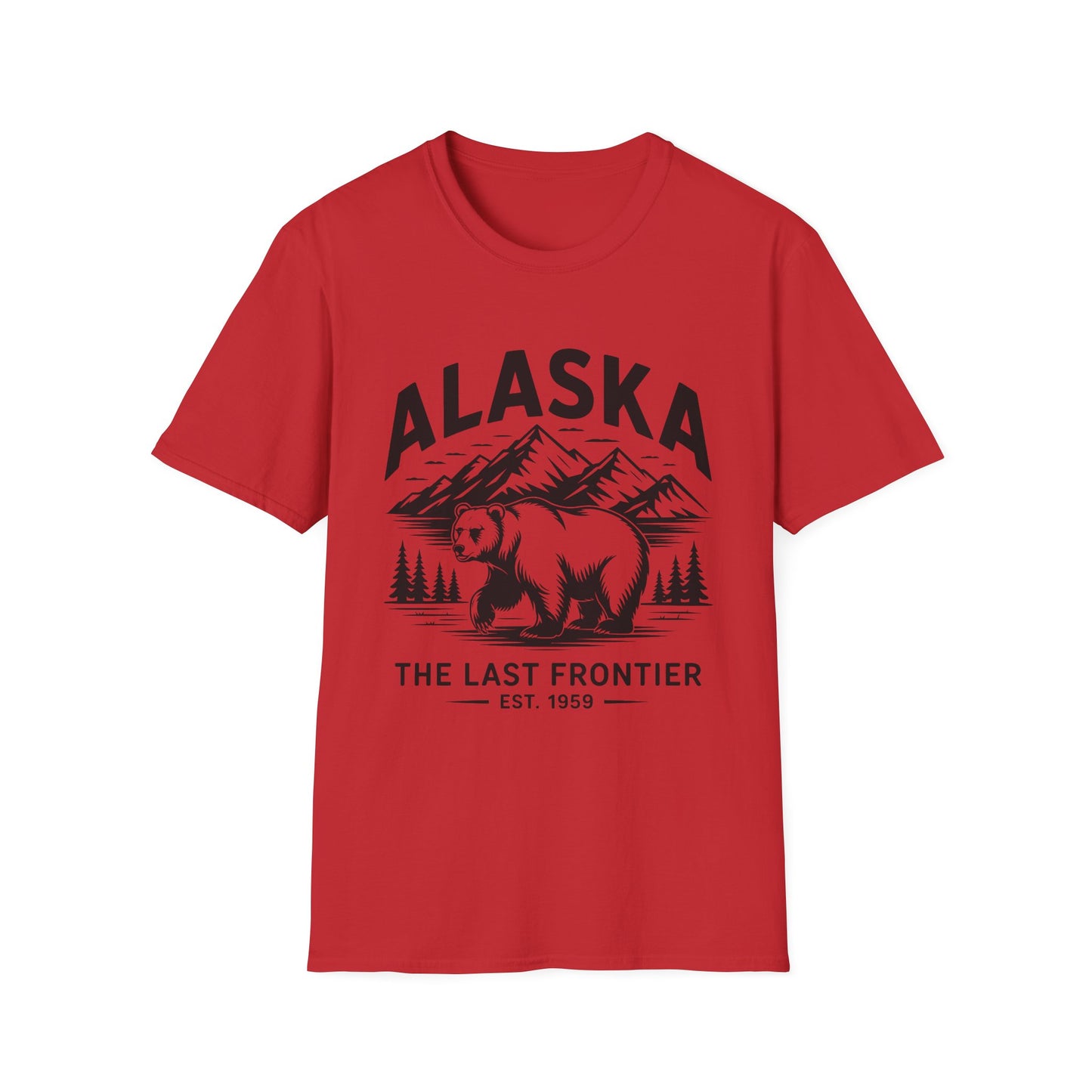 Alaska Adventure Unisex Softstyle T-Shirt, Casual Wear, Travel Shirt, Gift for Nature Lovers, Outdoor Apparel, Wildlife Enthusiast Tee
