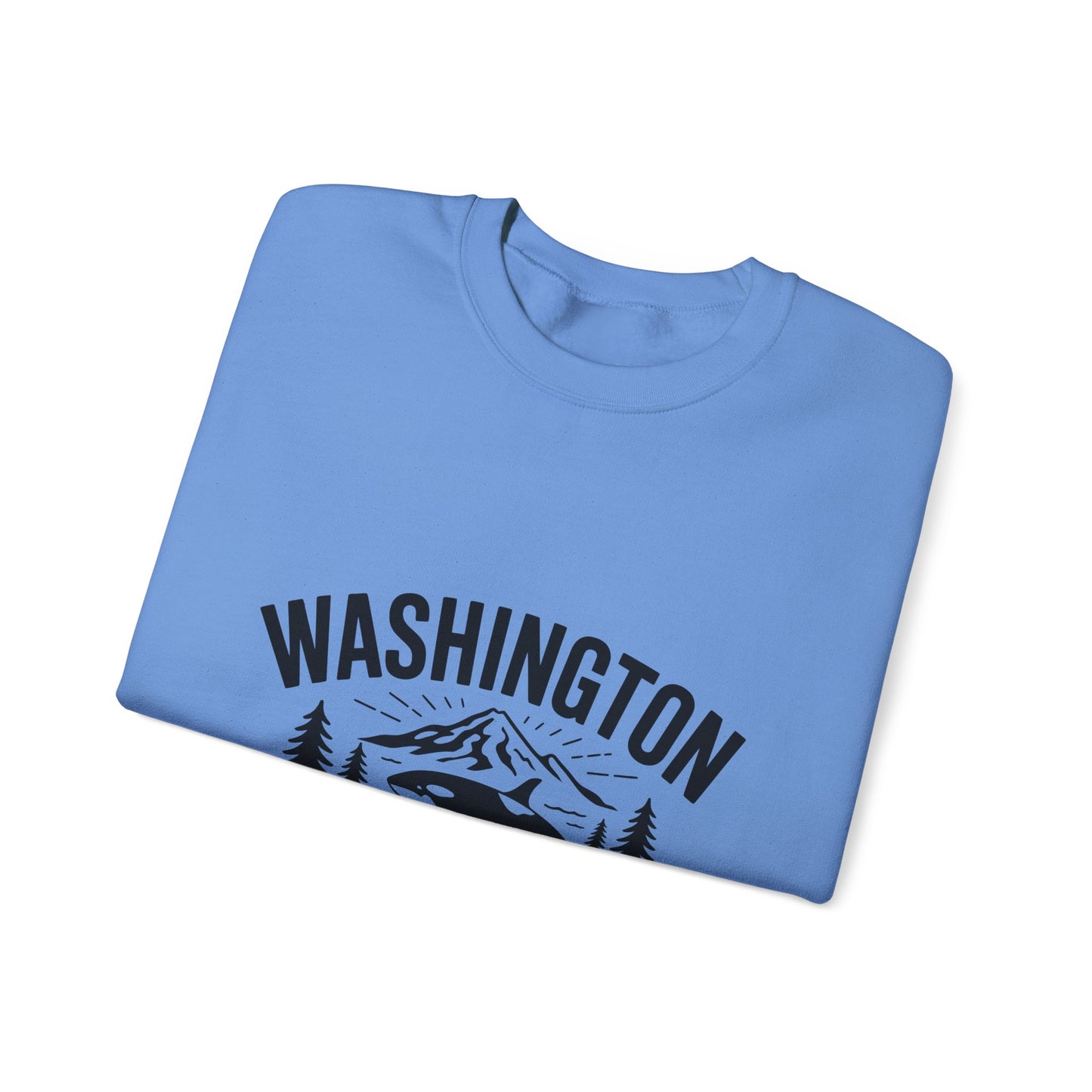 Washington Evergreen State Sweatshirt, Cozy Unisex Crewneck, Perfect for Travel, Nature Lovers, Gift Idea for Holidays