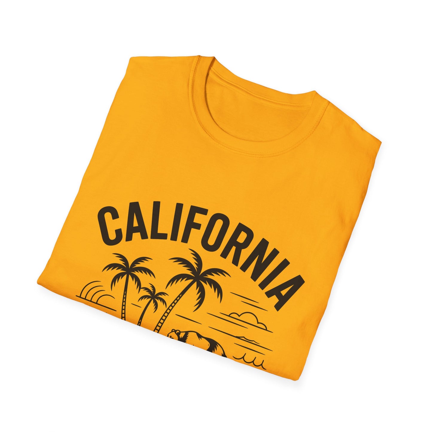 California Inspired Unisex T-Shirt, Softstyle Tee, Vintage California Tee, Travel Gift, Summer Fashion, Beachwear, Casual Wear