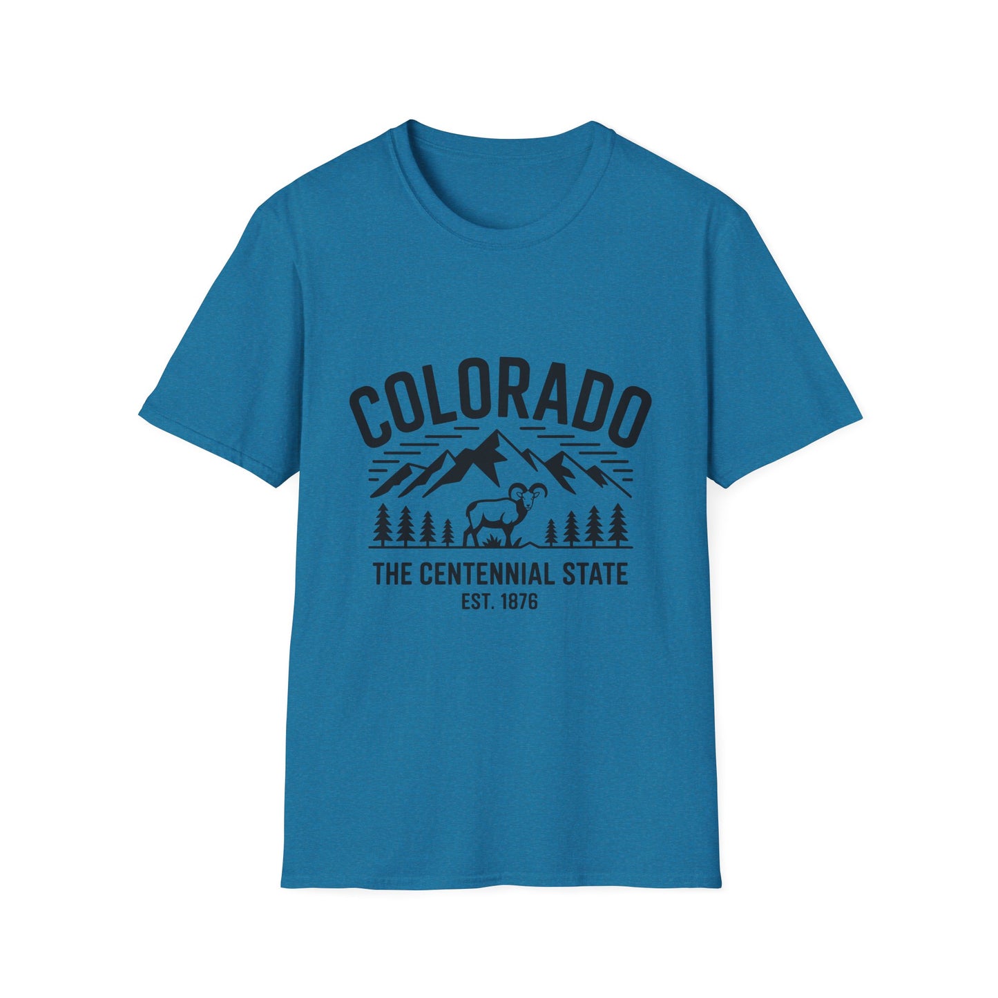 Colorado Adventure Unisex Softstyle T-Shirt, Casual Wear, Travel Tee, Nature Lover Gift, Graphic Tee, Outdoor Apparel