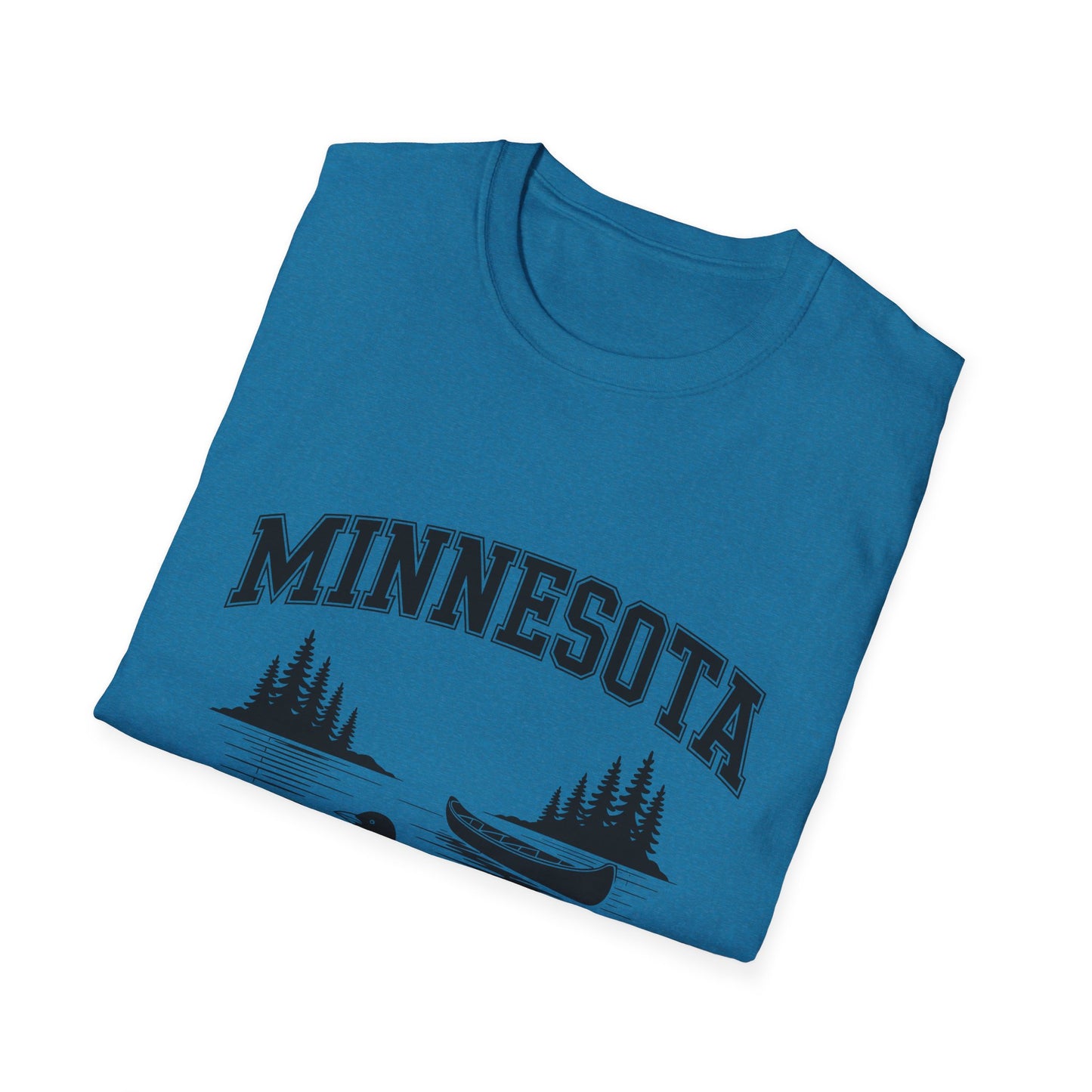 Minnesota Vintage Lake T-Shirt, Softstyle Tee, Cool Gift for Outdoor Lovers, Summer Apparel, Nature Enthusiast Wear