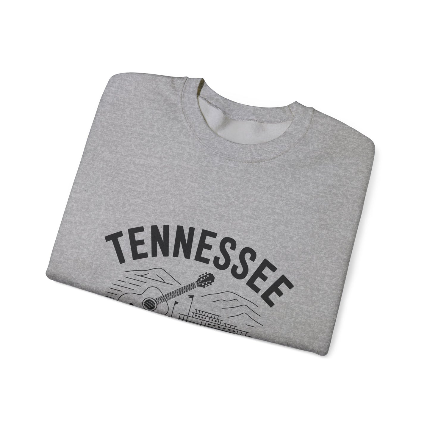 Tennessee Themed Crewneck Sweatshirt, Casual Wear, Music Lover Gift, Southern Pride Fashion, Cozy Unisex Clothing