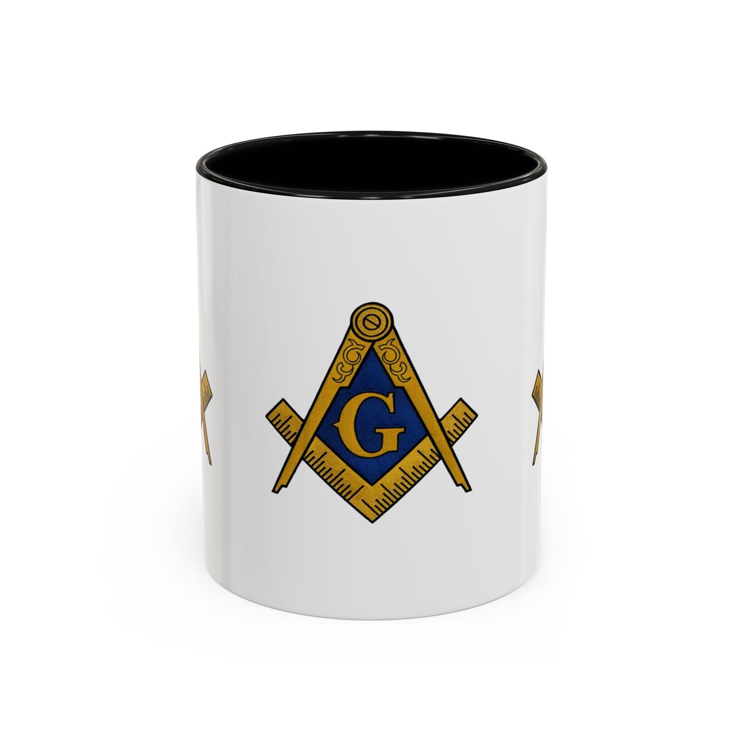 Masonic Accent Coffee Mug, Freemason Gift, Unique Coffee Cup, Fraternal Order Drinkware, Brotherhood Tea Mug