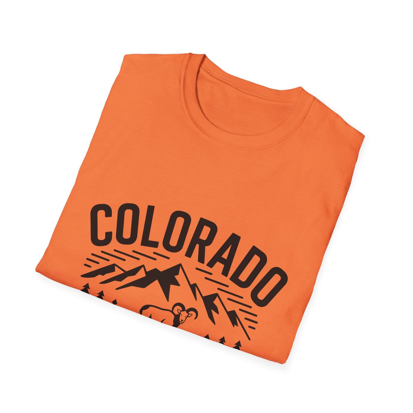 Colorado Adventure Unisex Softstyle T-Shirt, Casual Wear, Travel Tee, Nature Lover Gift, Graphic Tee, Outdoor Apparel