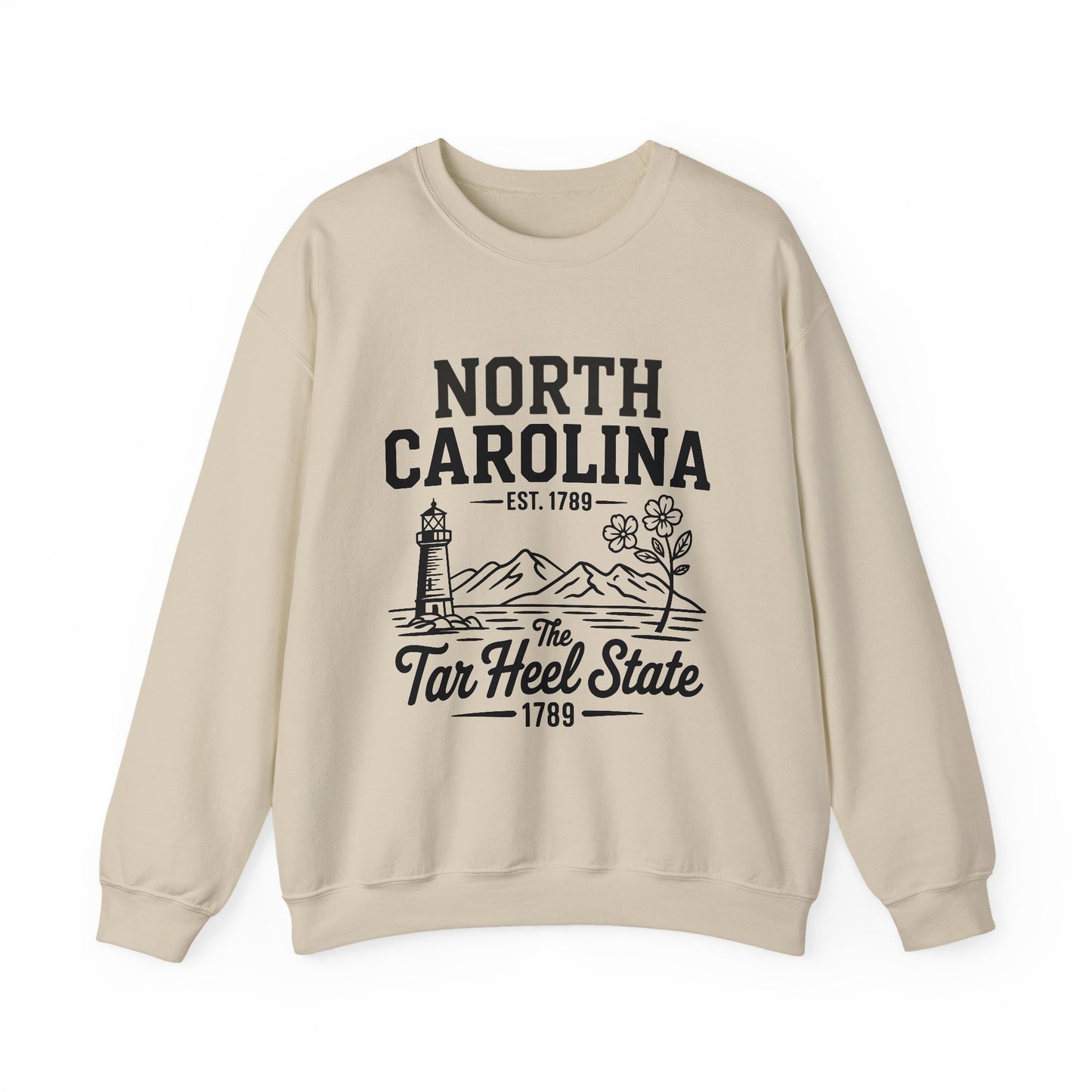 North Carolina Heavy Blend Sweatshirt, Cozy State Pride Crewneck, Unique Gift for Southerners, Perfect for Travel and Outdoors, Celebrate NC