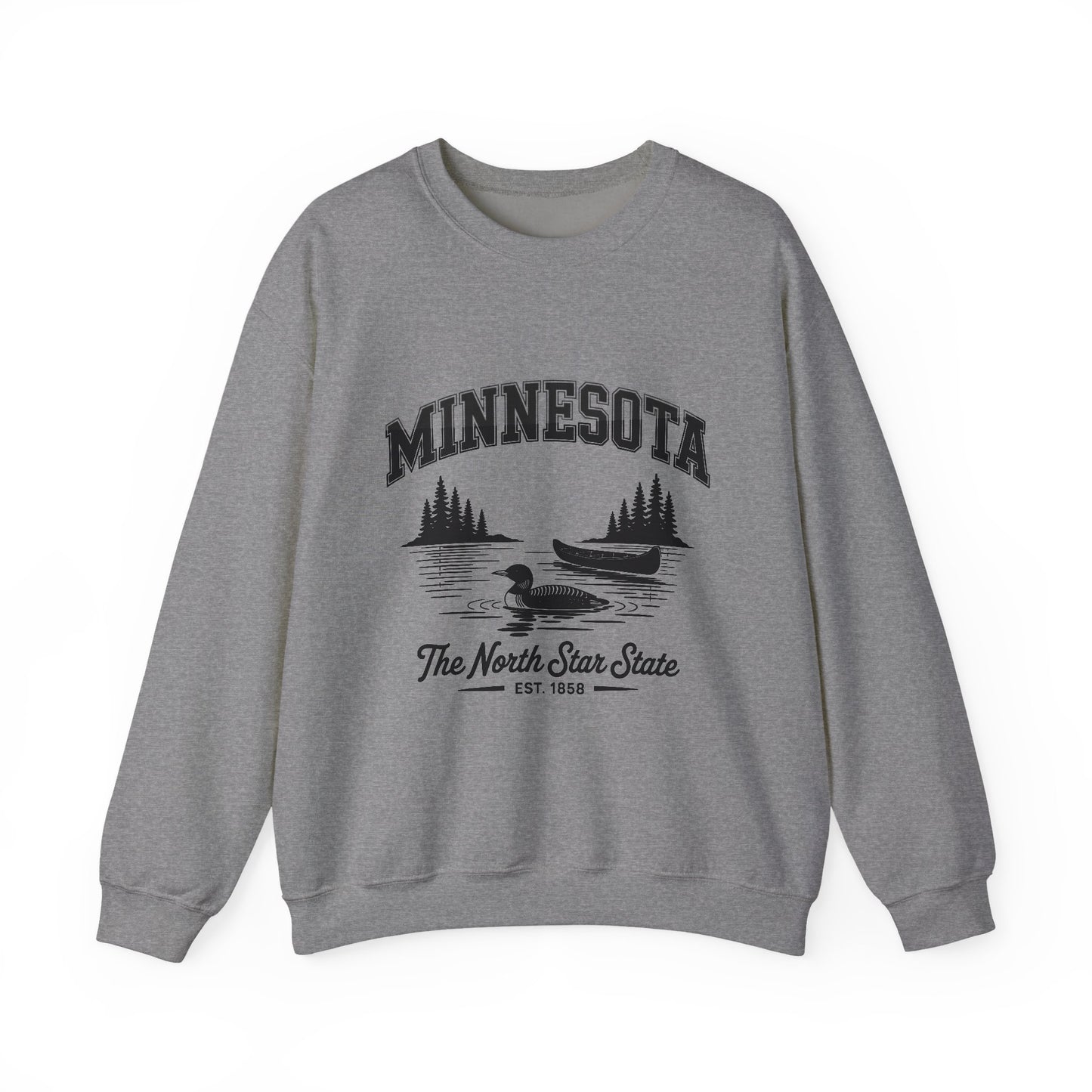 Minnesota Vintage Crewneck Sweatshirt, Cozy Sweatshirt, Gift for Travelers, Lake Life Apparel, Unisex Pullover