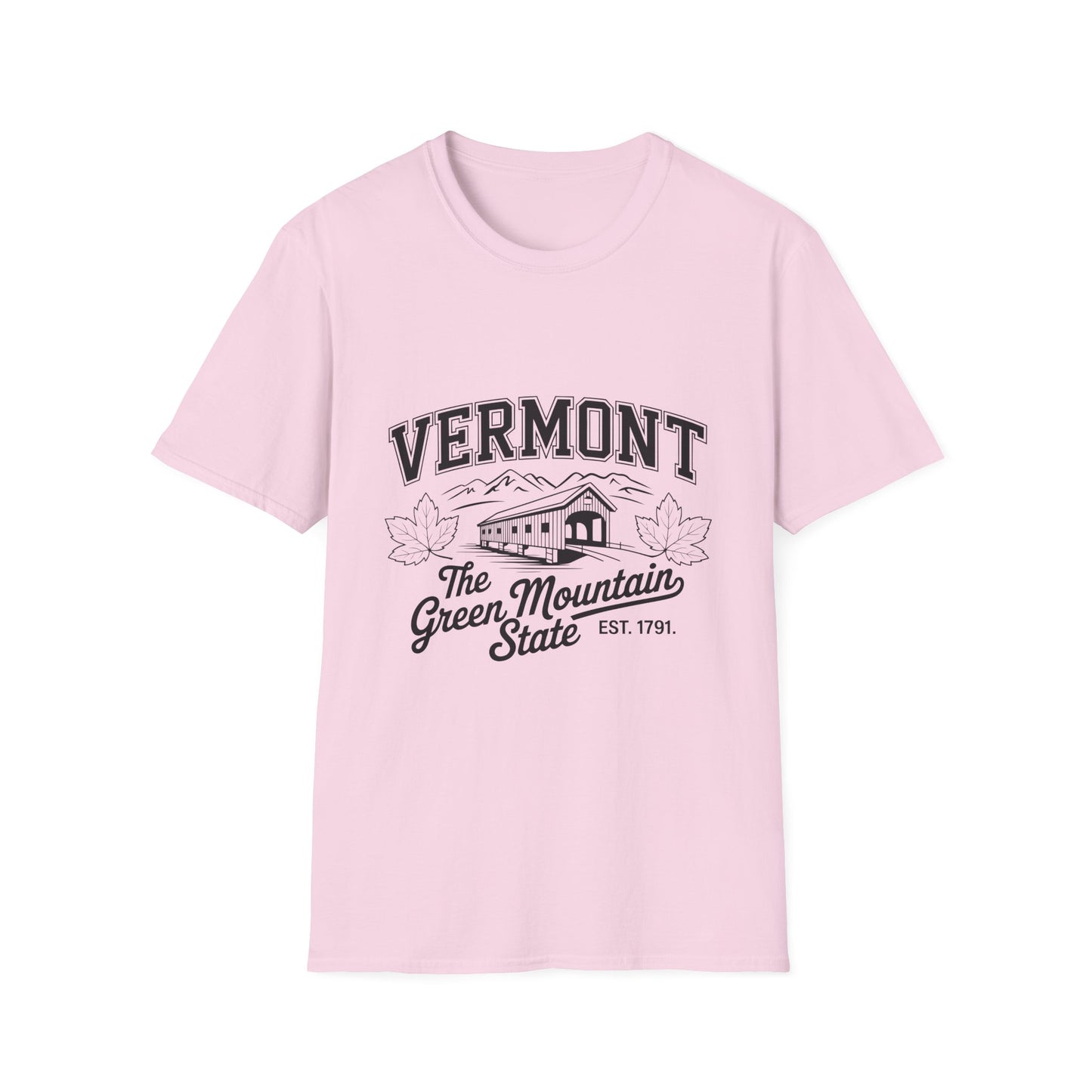 Vermont Vintage Graphic Tee, Softstyle Unisex Shirt, Nature Lover Gift, Travel Souvenir Tee, Casual Homewear, Outdoor Adventure Apparel