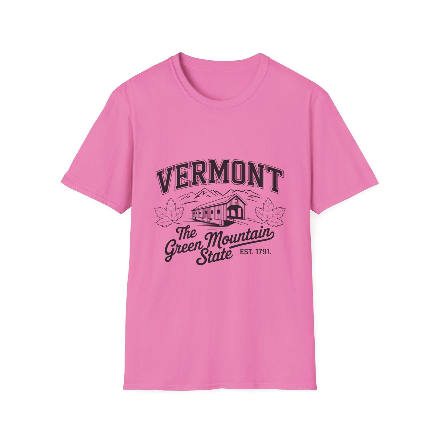 Vermont Vintage Graphic Tee, Softstyle Unisex Shirt, Nature Lover Gift, Travel Souvenir Tee, Casual Homewear, Outdoor Adventure Apparel