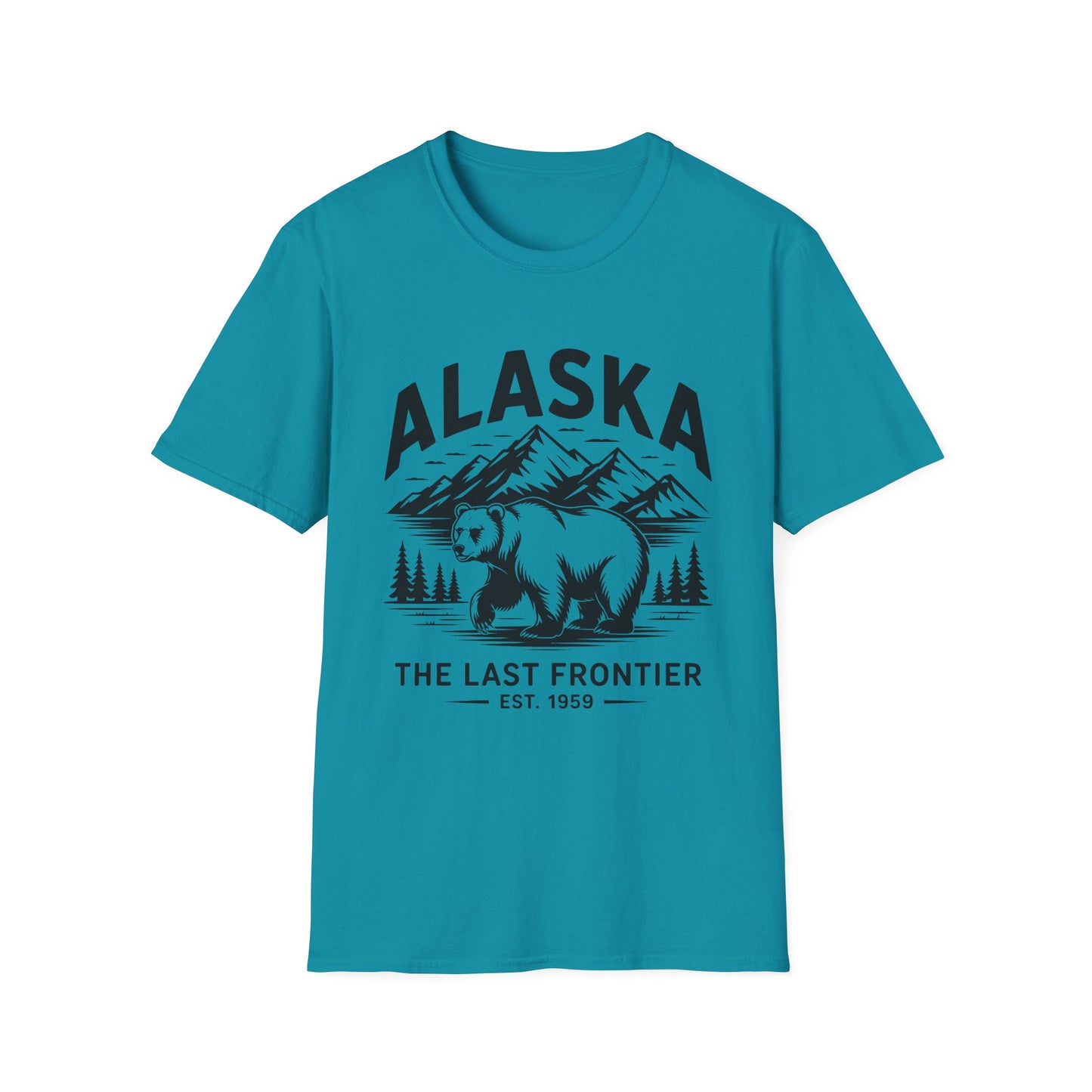 Alaska Adventure Unisex Softstyle T-Shirt, Casual Wear, Travel Shirt, Gift for Nature Lovers, Outdoor Apparel, Wildlife Enthusiast Tee