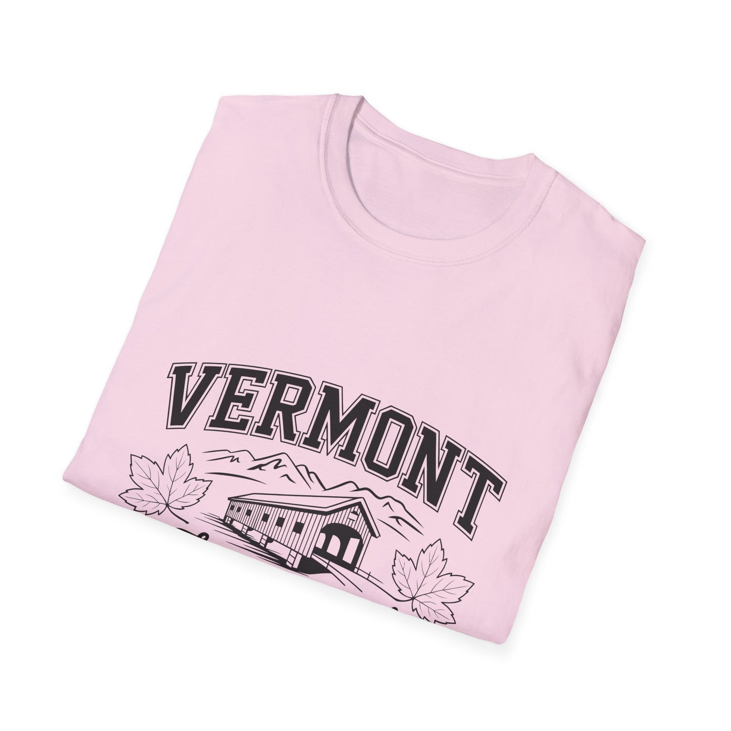 Vermont Vintage Graphic Tee, Softstyle Unisex Shirt, Nature Lover Gift, Travel Souvenir Tee, Casual Homewear, Outdoor Adventure Apparel