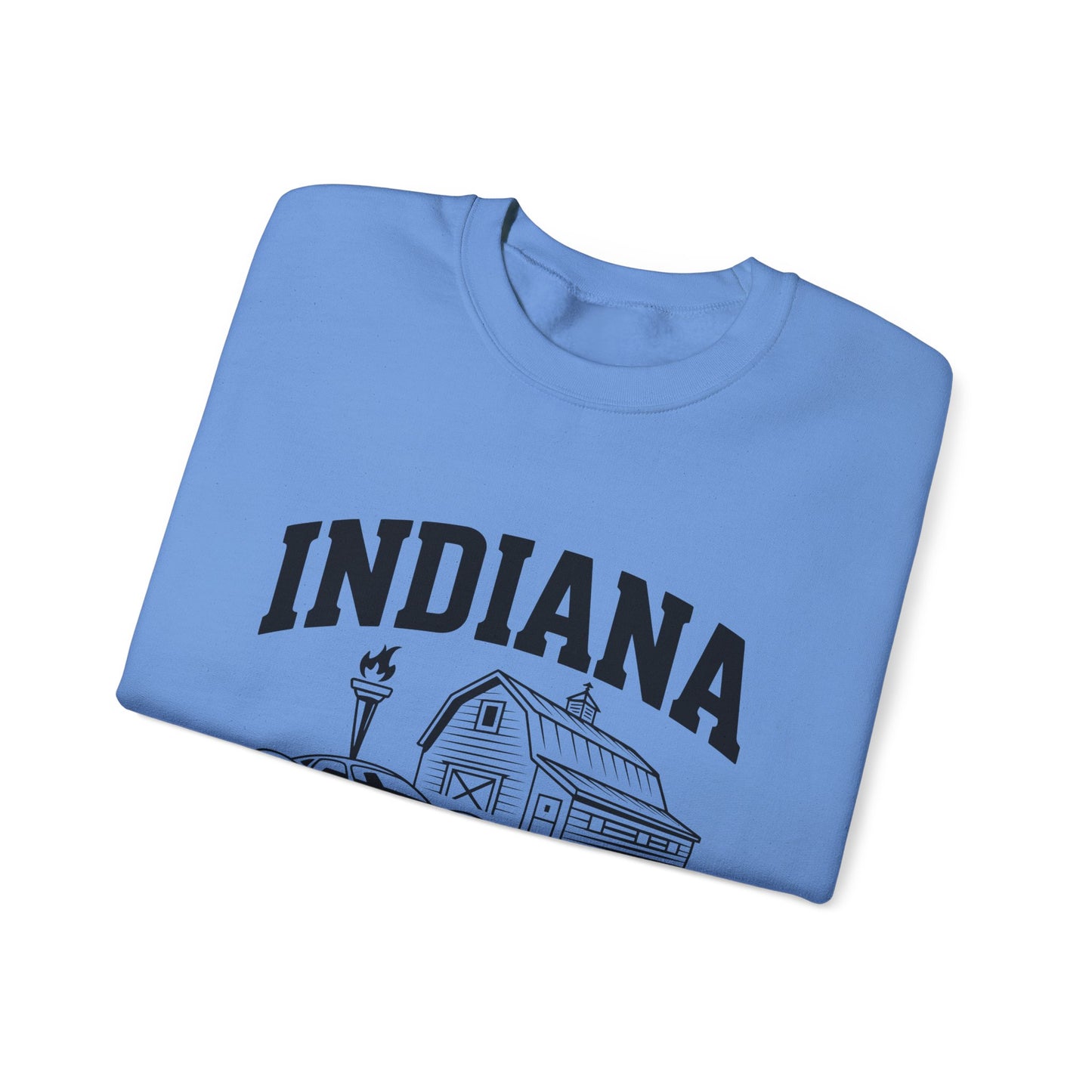 Indiana Unisex Heavy Blend Crewneck Sweatshirt | Cozy State Pride Apparel, Gift for Hoosiers, Casual Wear, Home Comfort