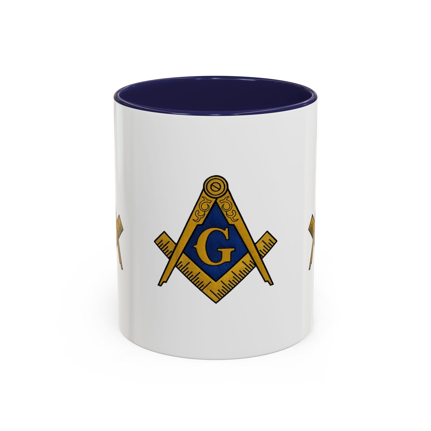 Masonic Accent Coffee Mug, Freemason Gift, Unique Coffee Cup, Fraternal Order Drinkware, Brotherhood Tea Mug
