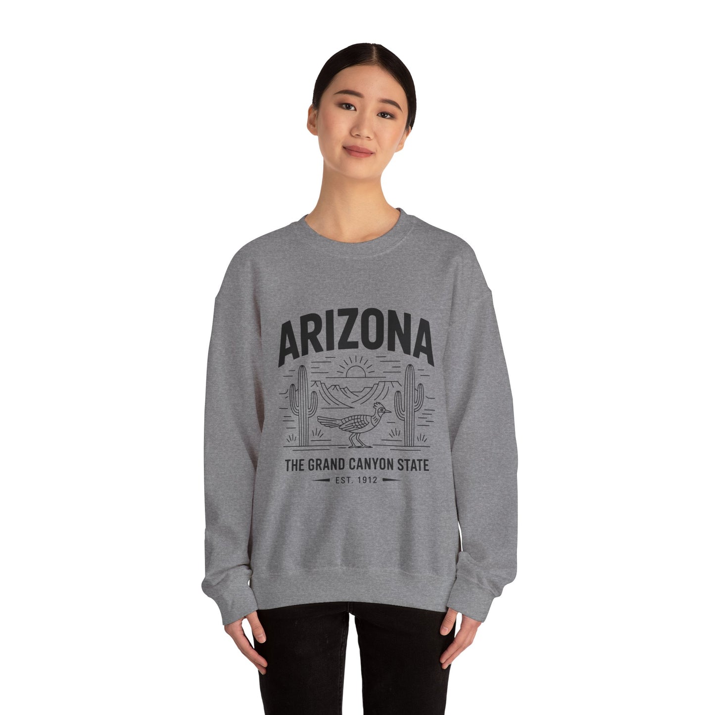 Arizona Crewneck Sweatshirt | Vintage State Apparel, Gift for Travelers, Southwest Style, Unisex Fashion, Cozy Outfit