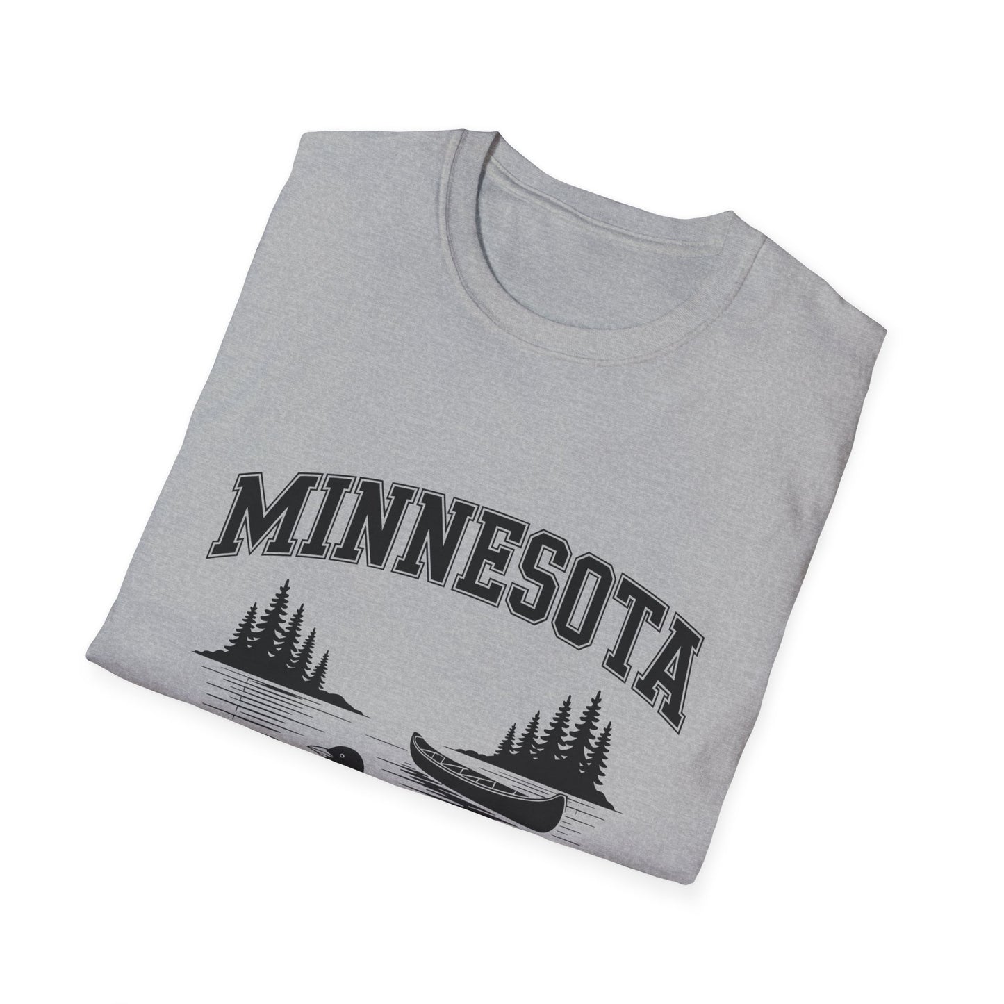 Minnesota Vintage Lake T-Shirt, Softstyle Tee, Cool Gift for Outdoor Lovers, Summer Apparel, Nature Enthusiast Wear