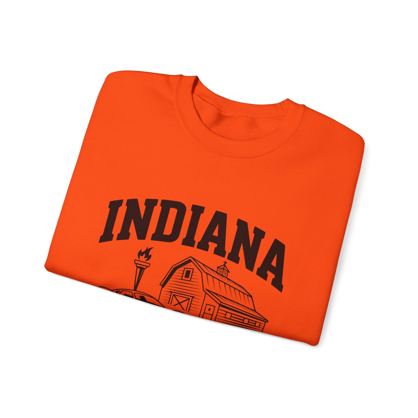 Indiana Unisex Heavy Blend Crewneck Sweatshirt | Cozy State Pride Apparel, Gift for Hoosiers, Casual Wear, Home Comfort