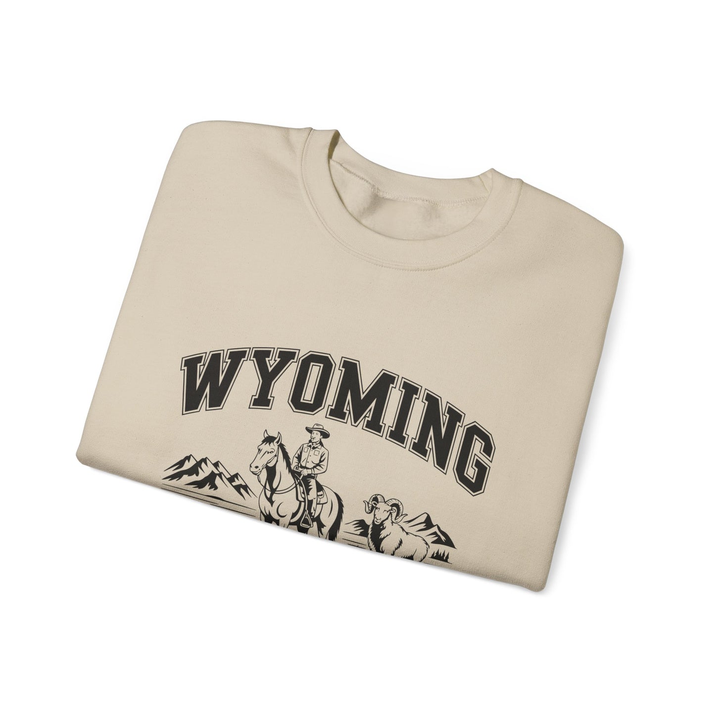 Wyoming Cowboy State Crewneck Sweatshirt, Western Apparel, Cozy Gift, Unisex Sweatshirt, Ideal for Outdoor Adventures