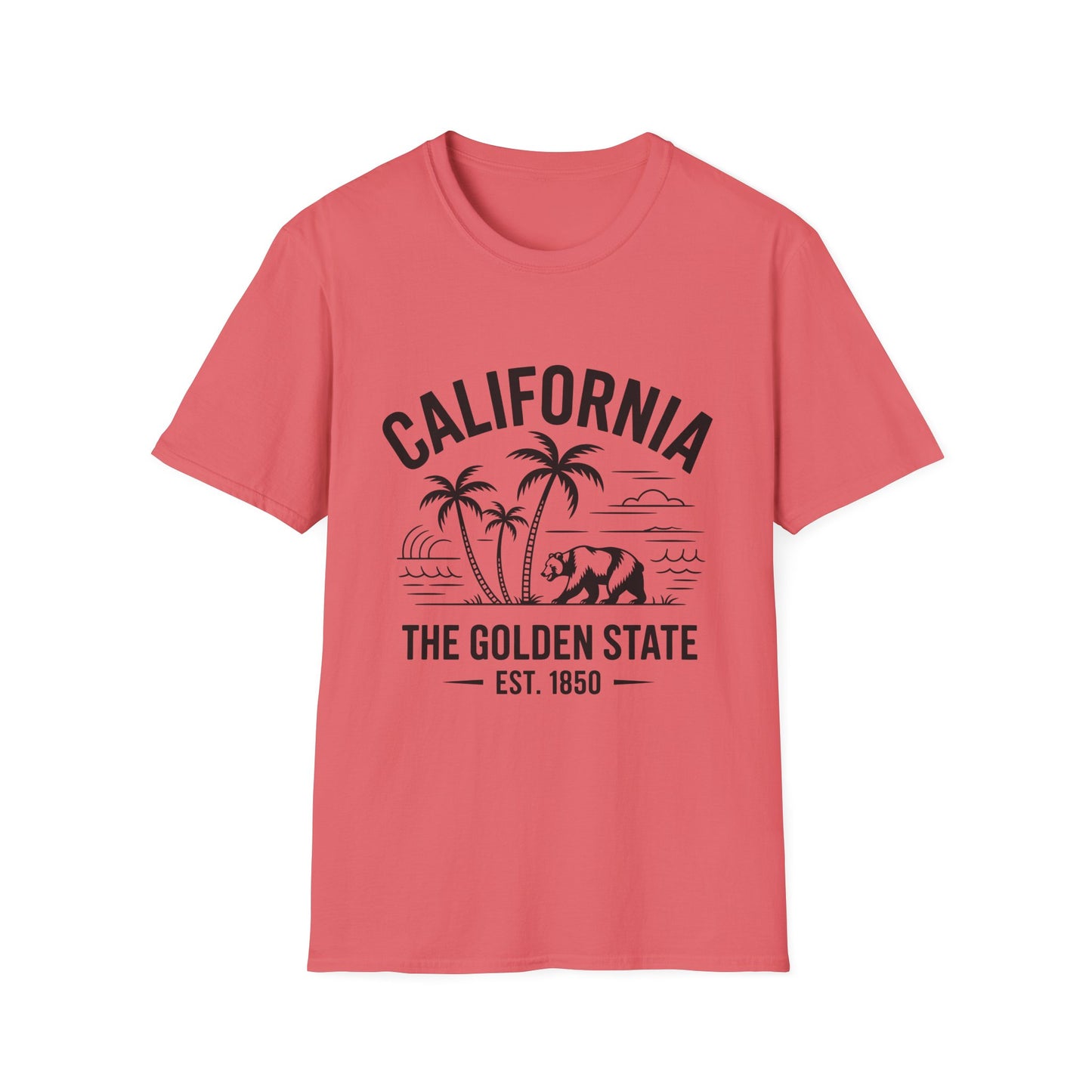 California Inspired Unisex T-Shirt, Softstyle Tee, Vintage California Tee, Travel Gift, Summer Fashion, Beachwear, Casual Wear
