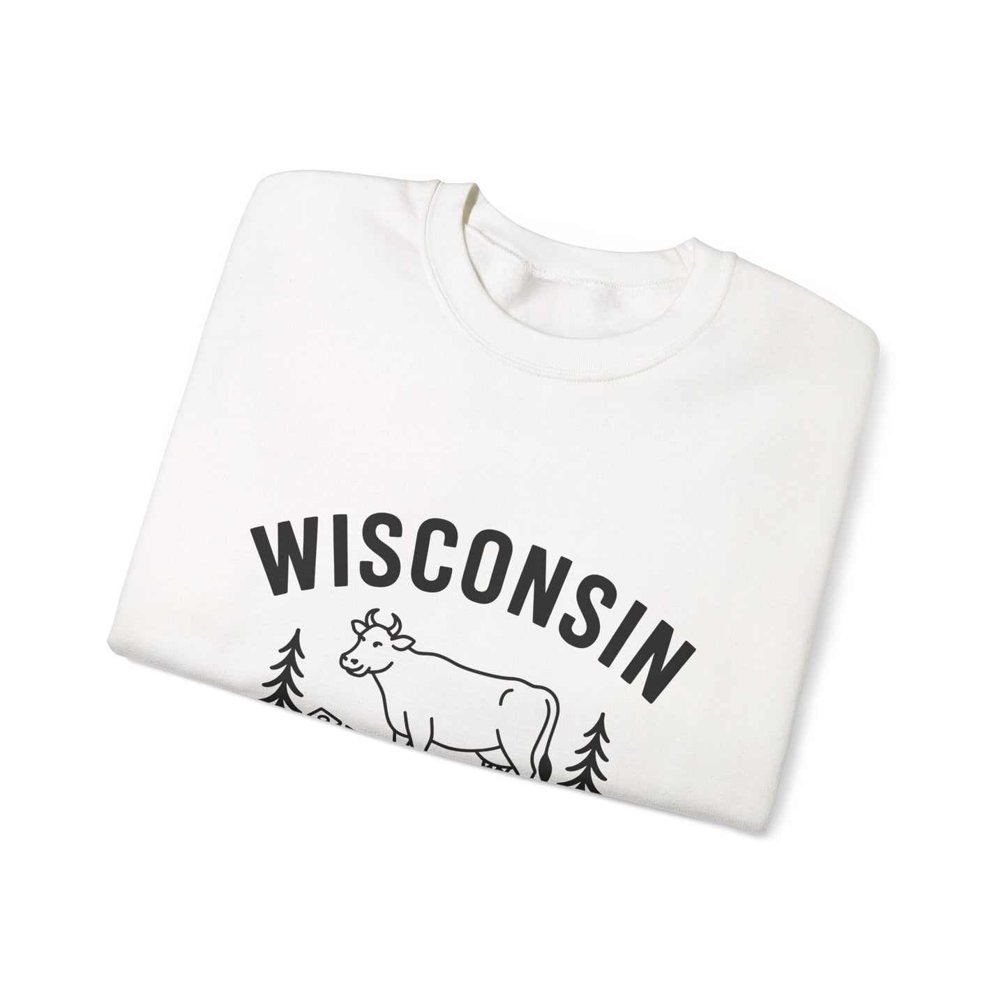 Wisconsin Badger State Sweatshirt, Unisex Crewneck, Cozy Gift for State Pride, Travel Souvenir, Homewear