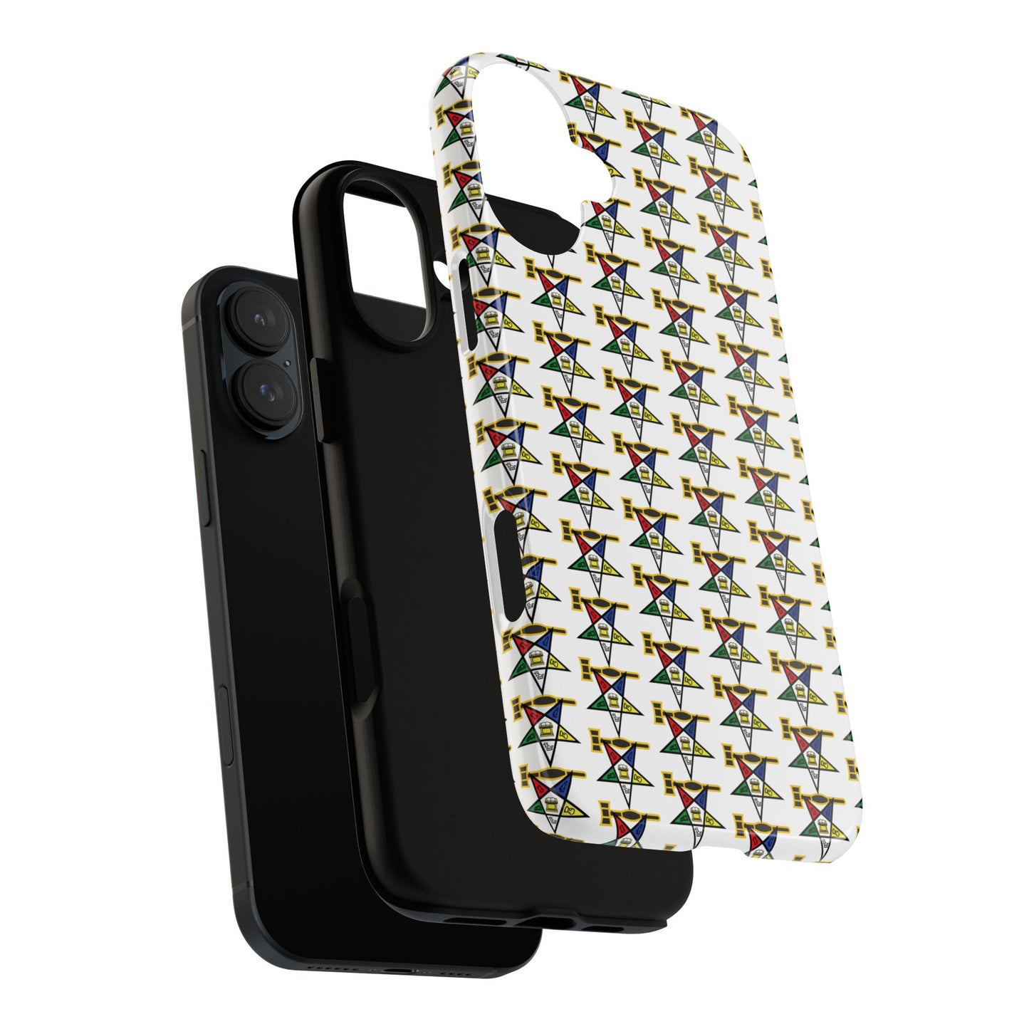 Tough Cases iPhone Case, Colorful Geometric Phone Cover, Unique Gift for Tech Lovers, Durable Phone Accessories, Trendy Phone Protector