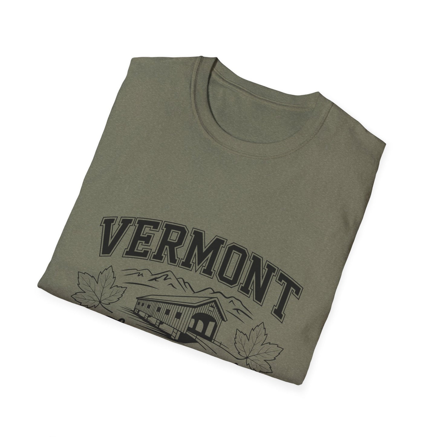 Vermont Vintage Graphic Tee, Softstyle Unisex Shirt, Nature Lover Gift, Travel Souvenir Tee, Casual Homewear, Outdoor Adventure Apparel