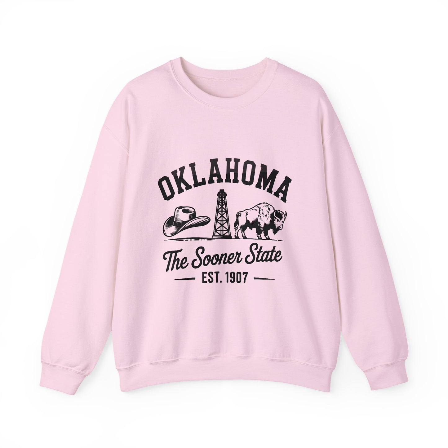 Oklahoma The Sooner State Sweatshirt, Cozy Crewneck for Casual Outfits, College Apparel, Gift for Oklahomans, Perfect for All Seasons