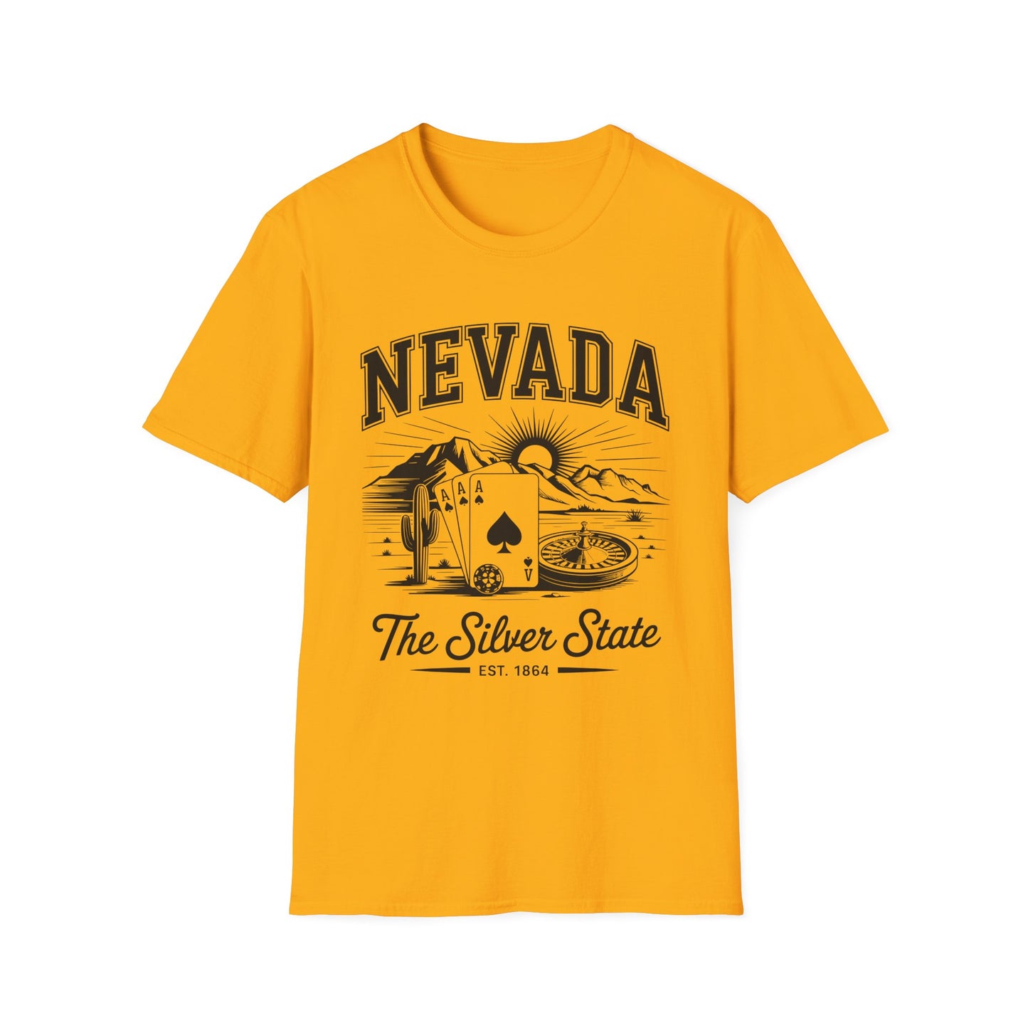 Nevada Vintage Graphic T-Shirt, Unisex Cool Tee, Casual Wear, Travel Souvenir, Gift for Nevada Lovers, Summer Style