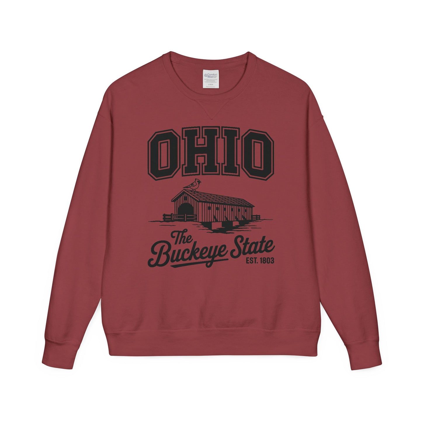 Ohio Buckeye State Vintage Sweatshirt, Unisex Crewneck for Casual Wear, Perfect Gift for Ohio Lovers, Ohio State Pride, Cozy Fall Apparel