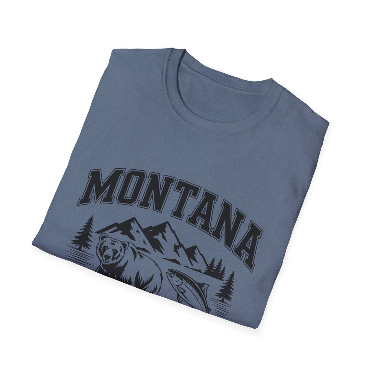 Montana Bear Graphic T-Shirt | Unisex Souvenir Tee for Nature Lovers | Perfect for Travel, Birthdays, Holidays, Outdoor Adventures
