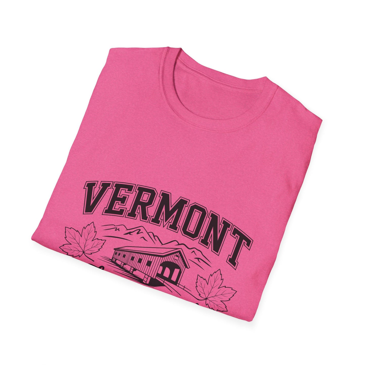 Vermont Vintage Graphic Tee, Softstyle Unisex Shirt, Nature Lover Gift, Travel Souvenir Tee, Casual Homewear, Outdoor Adventure Apparel
