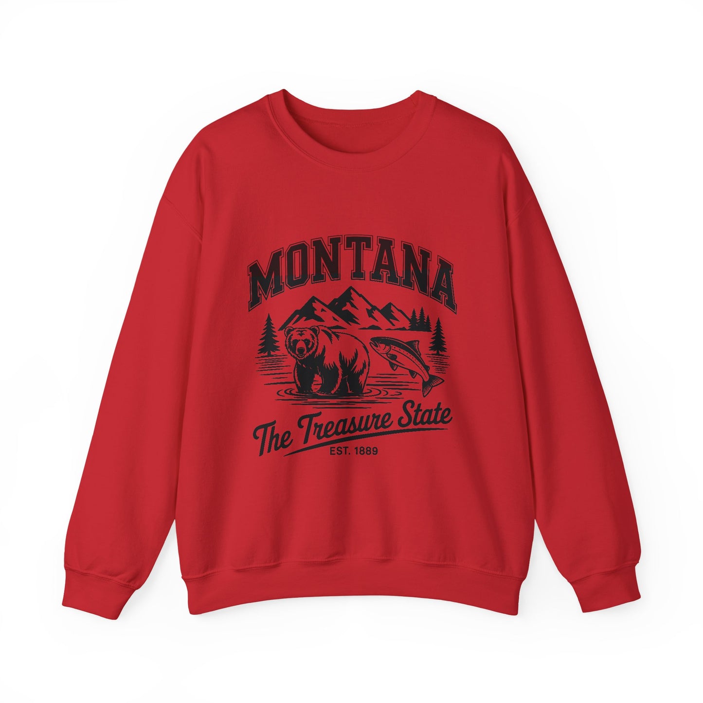 Montana Adventure Crewneck Sweatshirt, Cozy Graphic Sweatshirt, Gift for Nature Lovers, Casual Outfit, Perfect for Fall and Winter