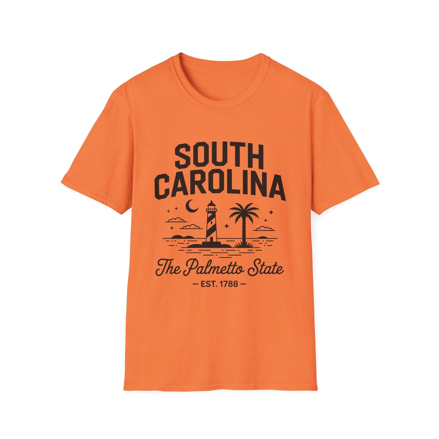 South Carolina Graphic T-Shirt, Casual Wear, Beach Vibes, State Pride Apparel, Travel Souvenir, Gift for Southerners