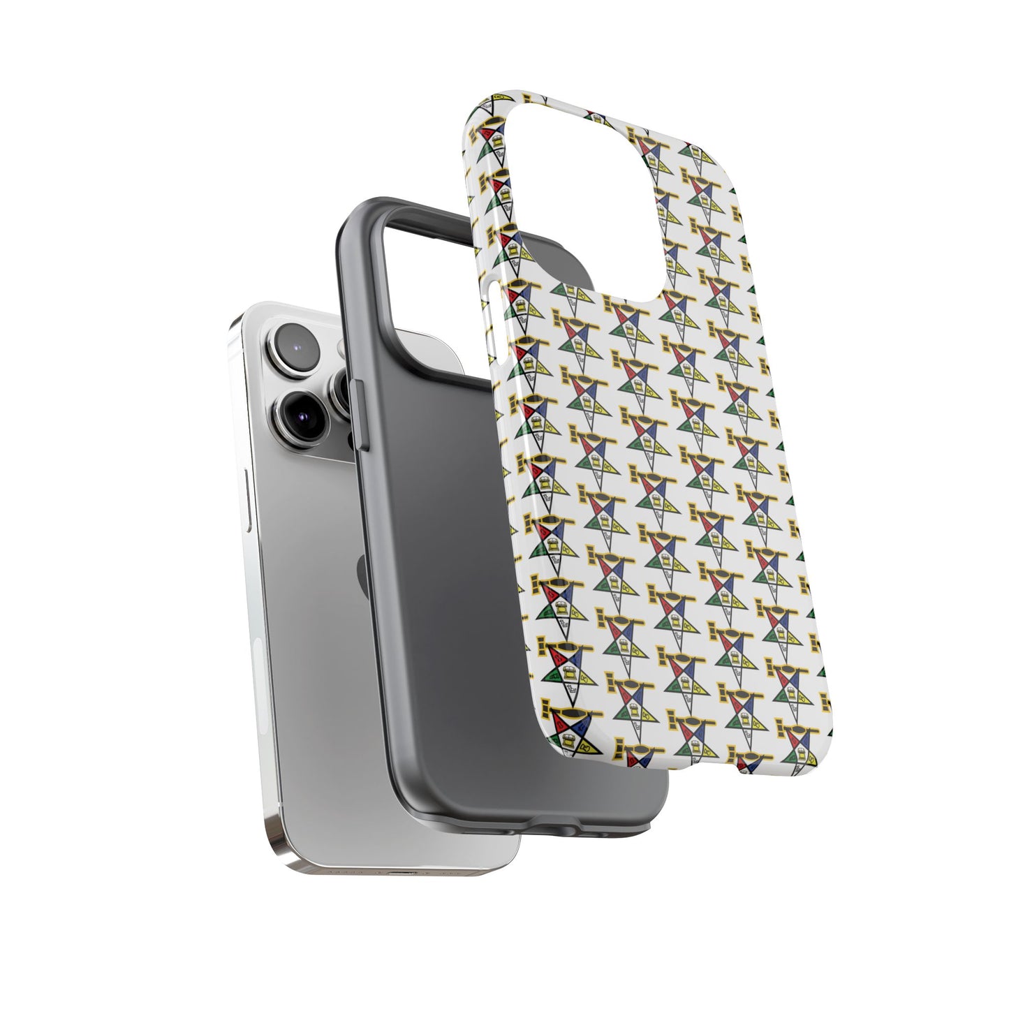 Tough Cases iPhone Case, Colorful Geometric Phone Cover, Unique Gift for Tech Lovers, Durable Phone Accessories, Trendy Phone Protector