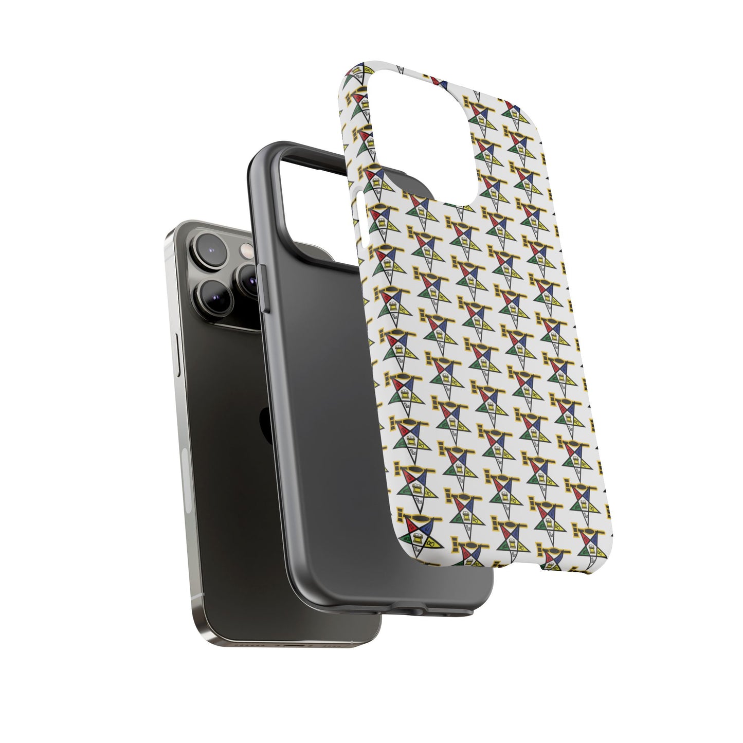 Tough Cases iPhone Case, Colorful Geometric Phone Cover, Unique Gift for Tech Lovers, Durable Phone Accessories, Trendy Phone Protector