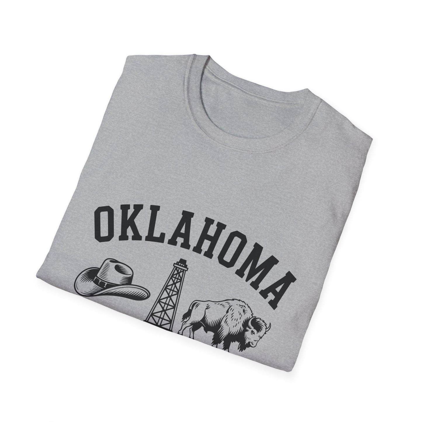 Oklahoma Vintage Softstyle T-Shirt, Unisex Apparel, State Pride Tee, Casual Wear, Gift for Travelers, Souvenir Shirt, Comfortable Fashion