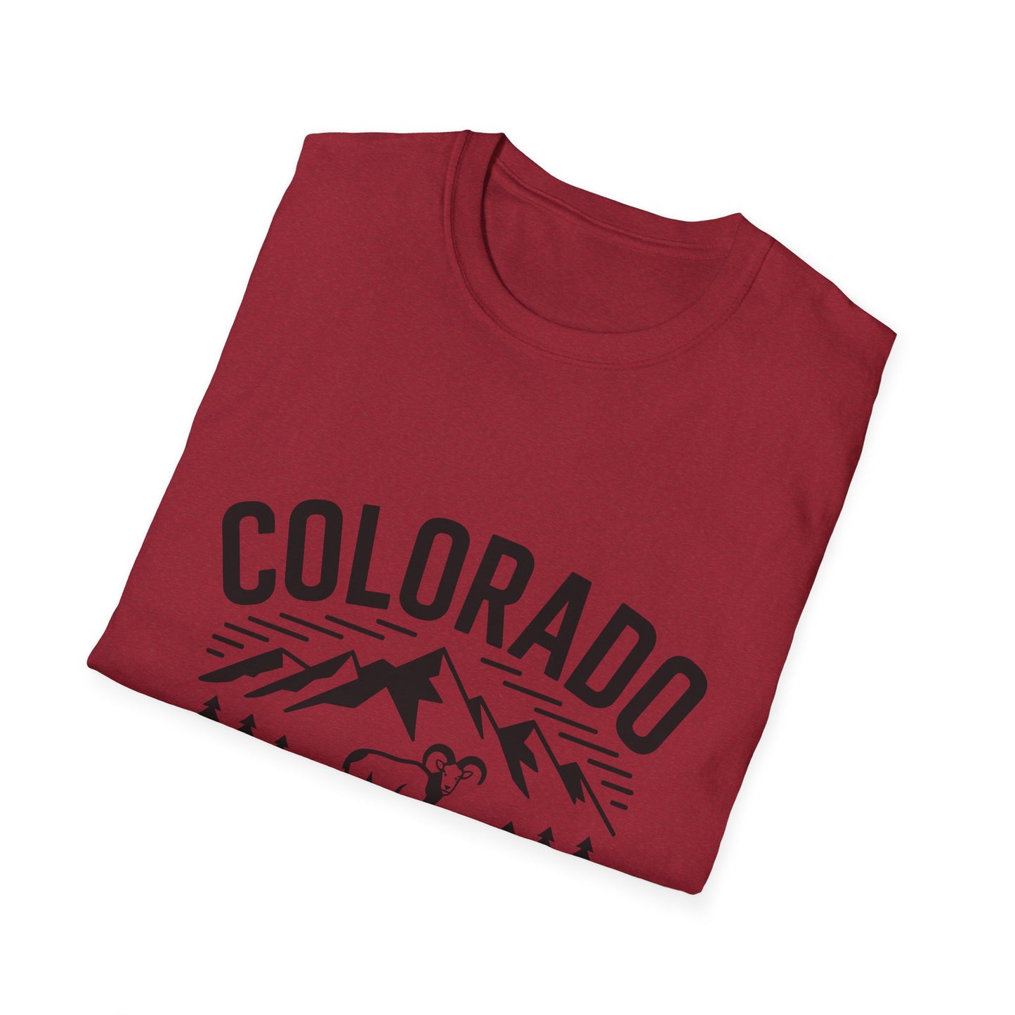 Colorado Adventure Unisex Softstyle T-Shirt, Casual Wear, Travel Tee, Nature Lover Gift, Graphic Tee, Outdoor Apparel