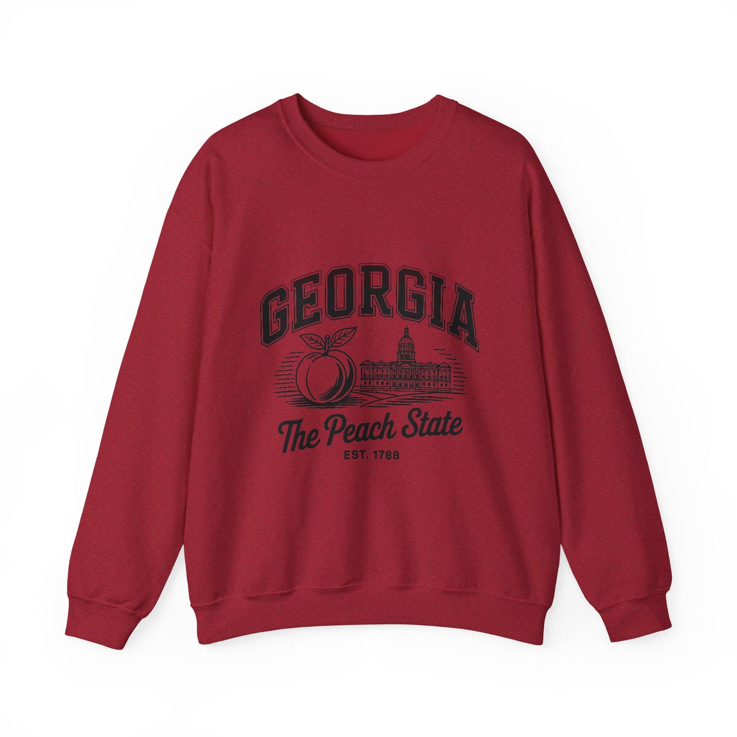 Georgia Peach State Crewneck Sweatshirt, Unisex Sweatshirt, Gift for Georgians, Travel Souvenir, Cozy Apparel, Casual Wear