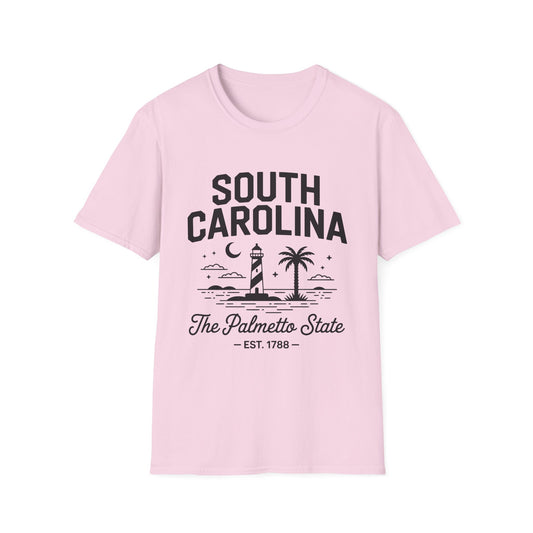 South Carolina Graphic T-Shirt, Casual Wear, Beach Vibes, State Pride Apparel, Travel Souvenir, Gift for Southerners