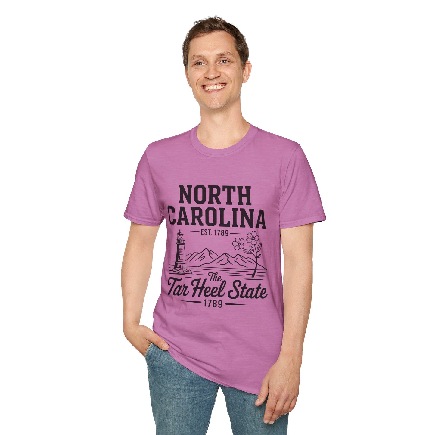 North Carolina State Pride Unisex T-Shirt, Great gift for locals, Souvenir Tee, Comfortable casual wear, Family reunion shirt, Travel [...]