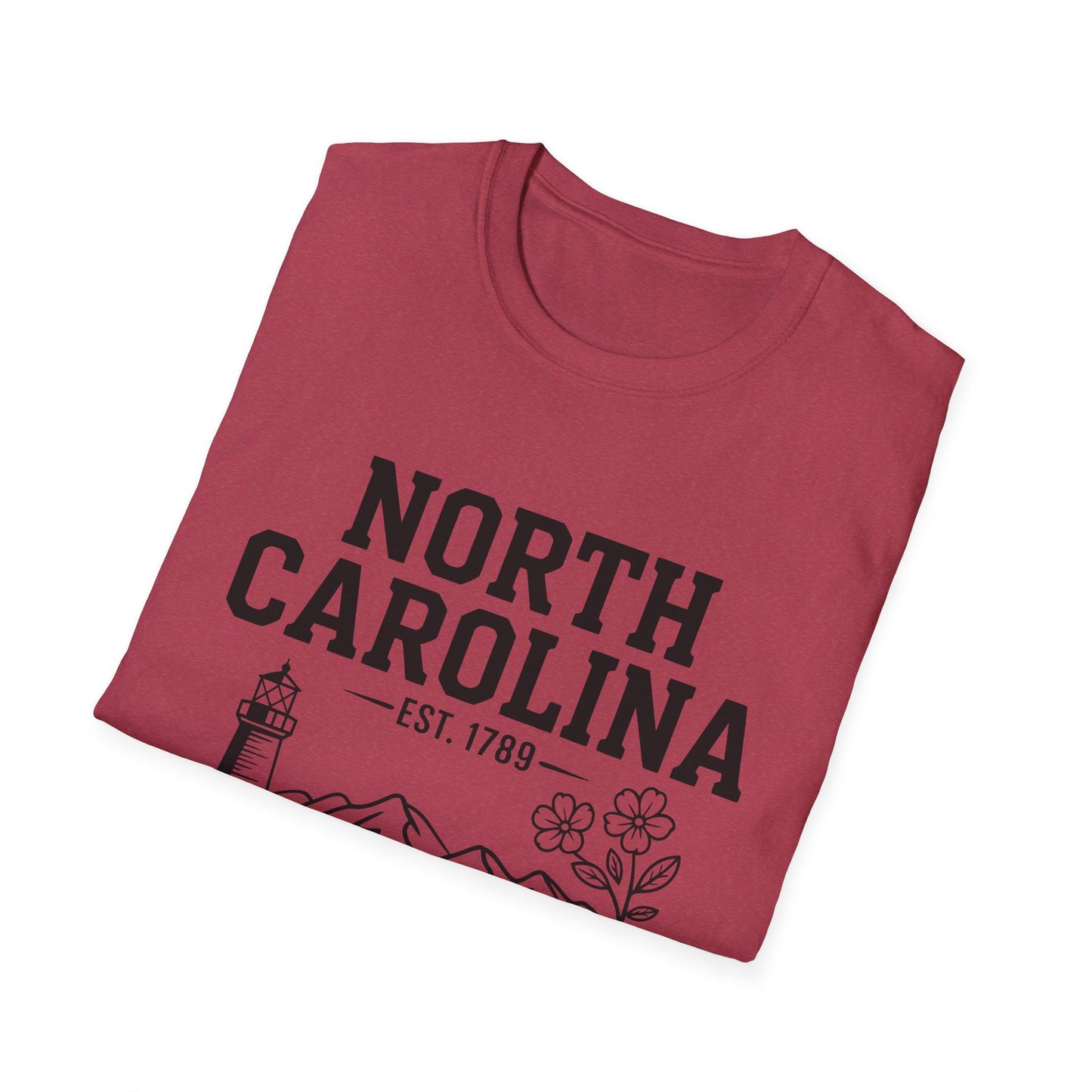 North Carolina State Pride Unisex T-Shirt, Great gift for locals, Souvenir Tee, Comfortable casual wear, Family reunion shirt, Travel [...]