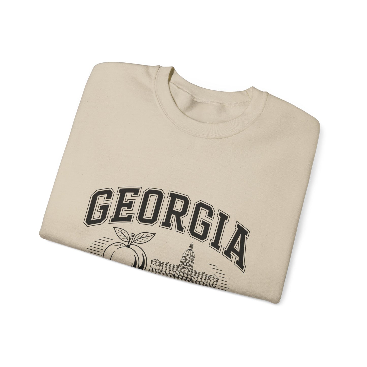 Georgia Peach State Crewneck Sweatshirt, Unisex Sweatshirt, Gift for Georgians, Travel Souvenir, Cozy Apparel, Casual Wear