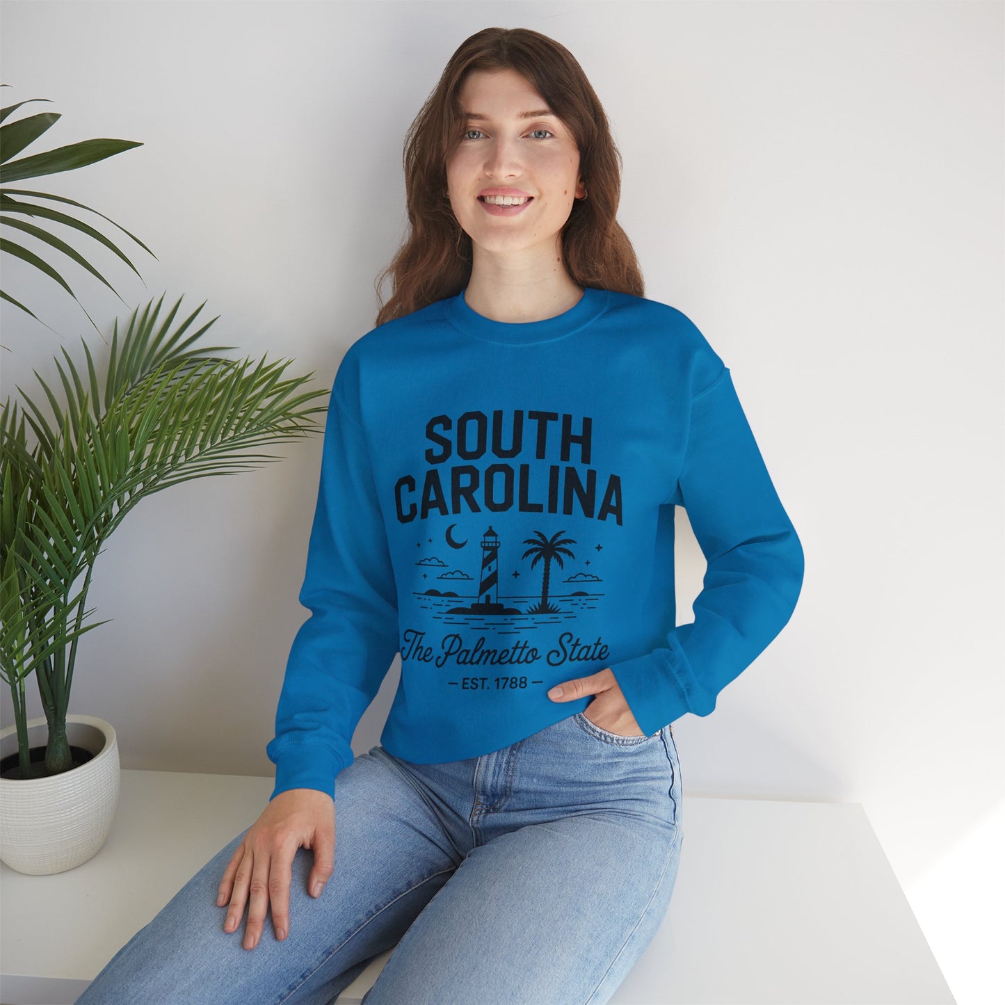 Cozy South Carolina Crewneck Sweatshirt | Unisex, Heavy Blend, Perfect for Spring & Fall, Casual Comfort, Travel, Beach Vibes