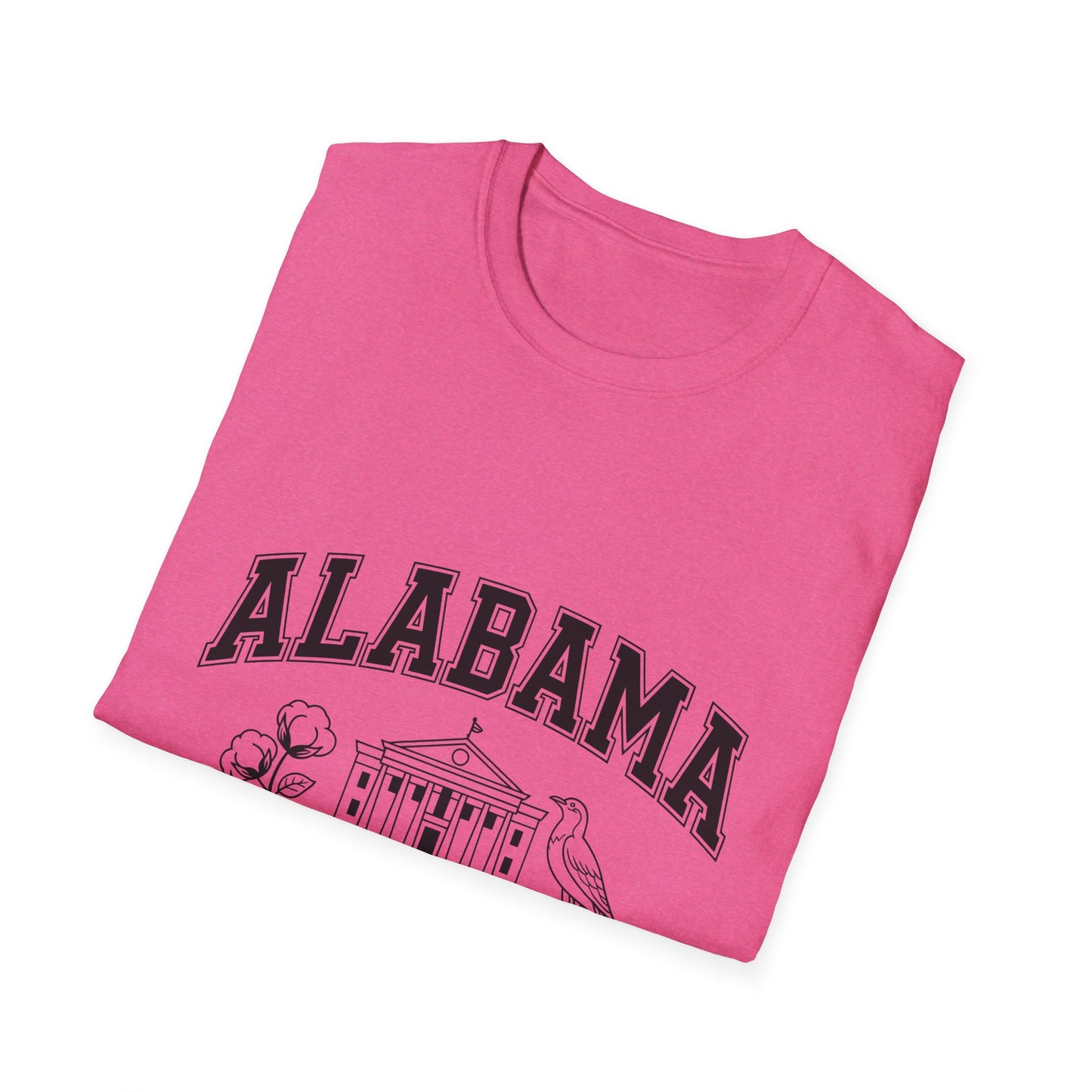Alabama Heart of Dixie T-Shirt, Vintage Graphic Tee, Southern Pride Apparel, Casual Summer Wear, Gift Idea for Fans, State Pride Top
