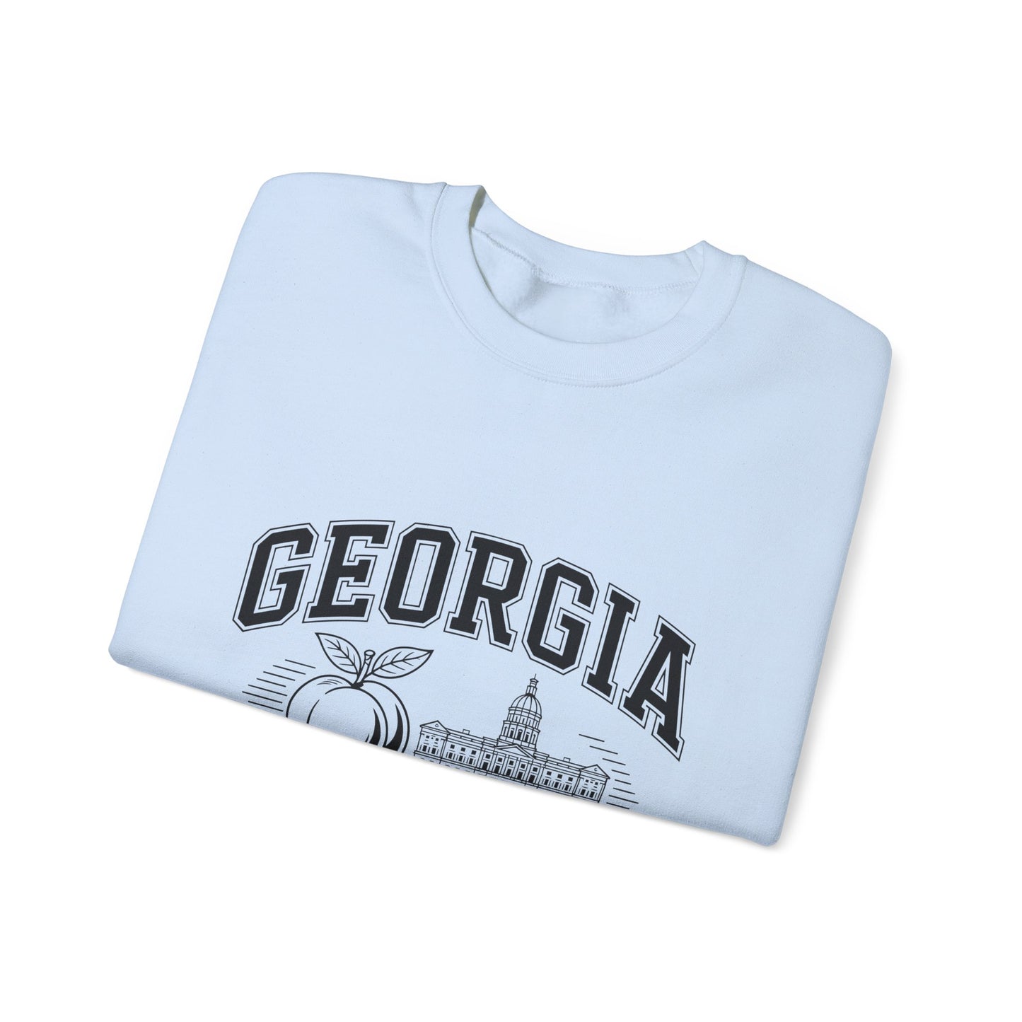 Georgia Peach State Crewneck Sweatshirt, Unisex Sweatshirt, Gift for Georgians, Travel Souvenir, Cozy Apparel, Casual Wear