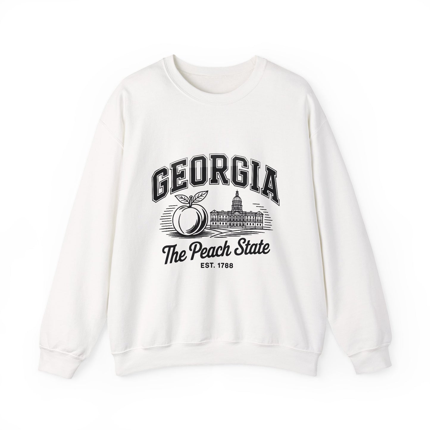 Georgia Peach State Crewneck Sweatshirt, Unisex Sweatshirt, Gift for Georgians, Travel Souvenir, Cozy Apparel, Casual Wear