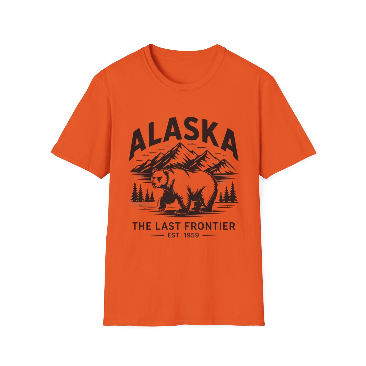 Alaska Adventure Unisex Softstyle T-Shirt, Casual Wear, Travel Shirt, Gift for Nature Lovers, Outdoor Apparel, Wildlife Enthusiast Tee
