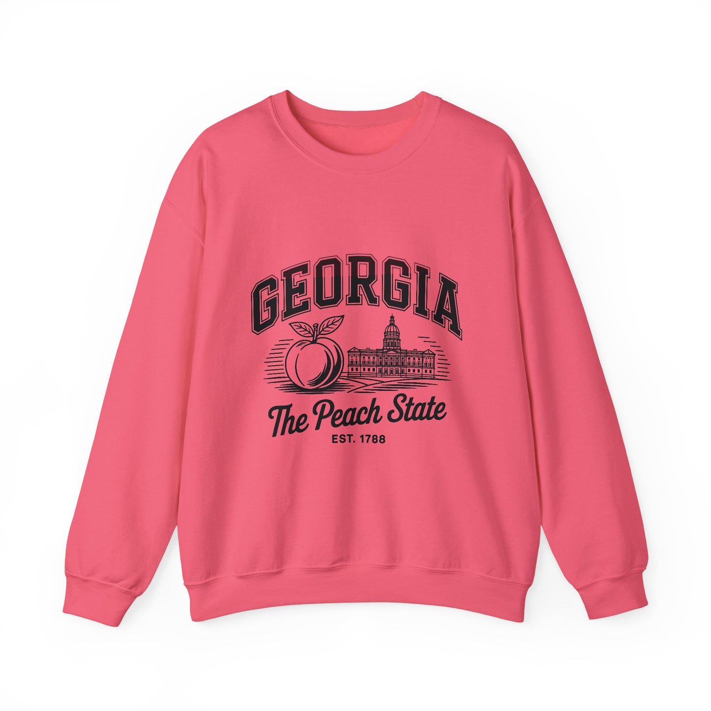 Georgia Peach State Crewneck Sweatshirt, Unisex Sweatshirt, Gift for Georgians, Travel Souvenir, Cozy Apparel, Casual Wear