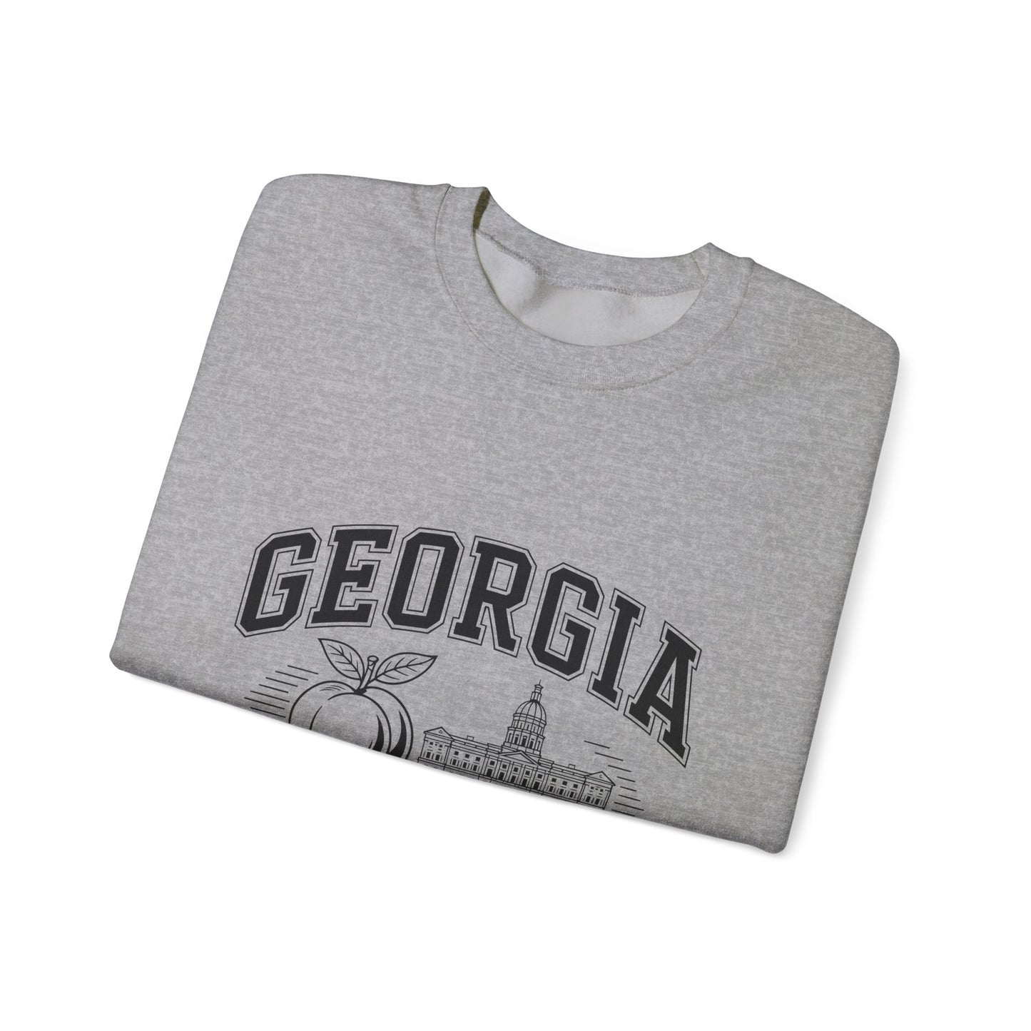 Georgia Peach State Crewneck Sweatshirt, Unisex Sweatshirt, Gift for Georgians, Travel Souvenir, Cozy Apparel, Casual Wear
