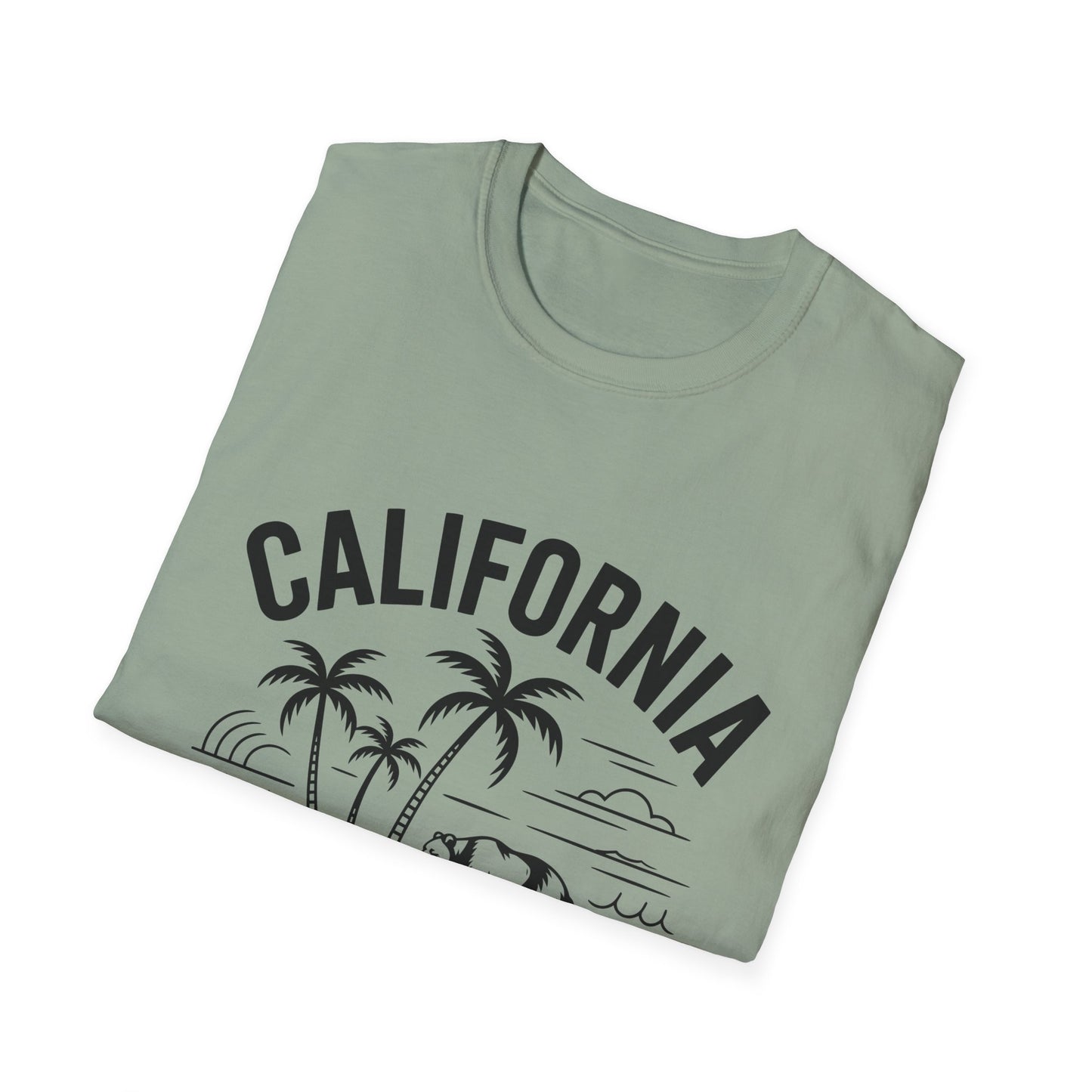 California Inspired Unisex T-Shirt, Softstyle Tee, Vintage California Tee, Travel Gift, Summer Fashion, Beachwear, Casual Wear