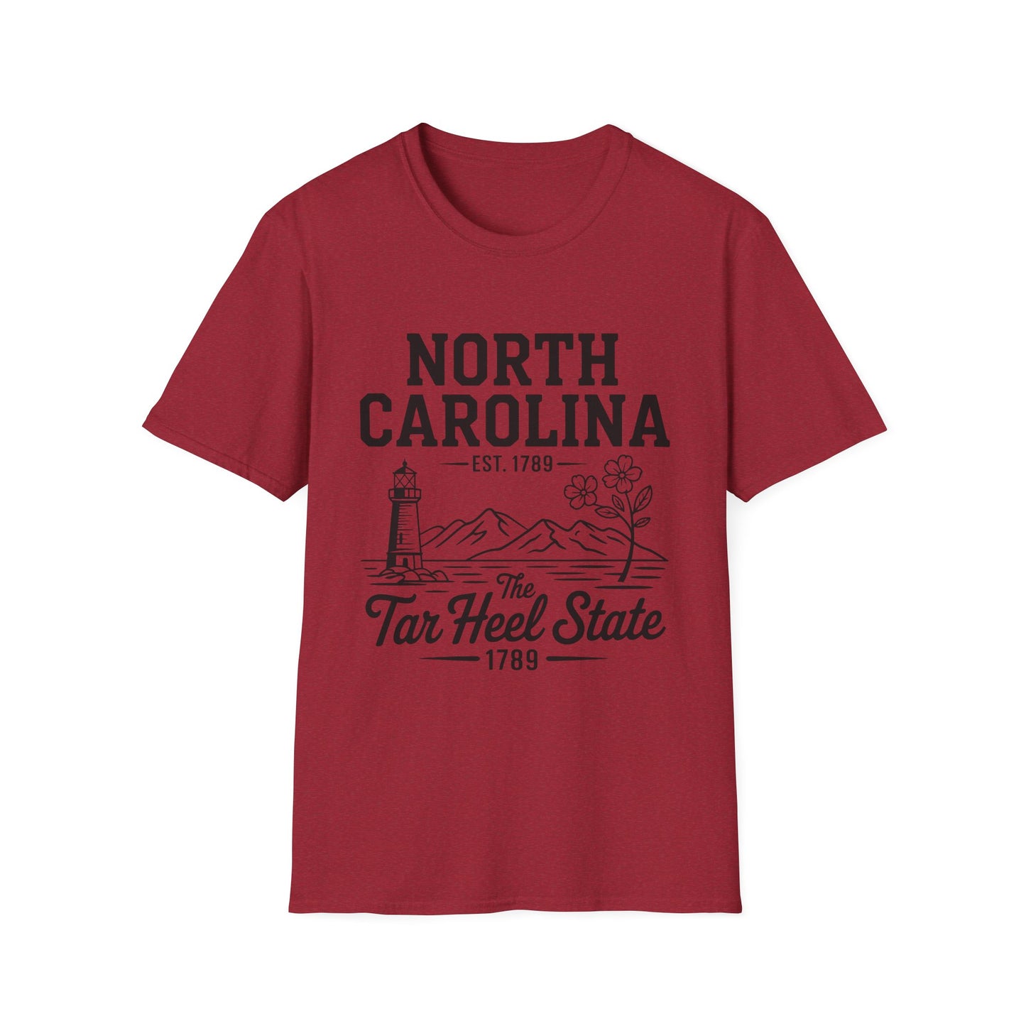 North Carolina State Pride Unisex T-Shirt, Great gift for locals, Souvenir Tee, Comfortable casual wear, Family reunion shirt, Travel [...]